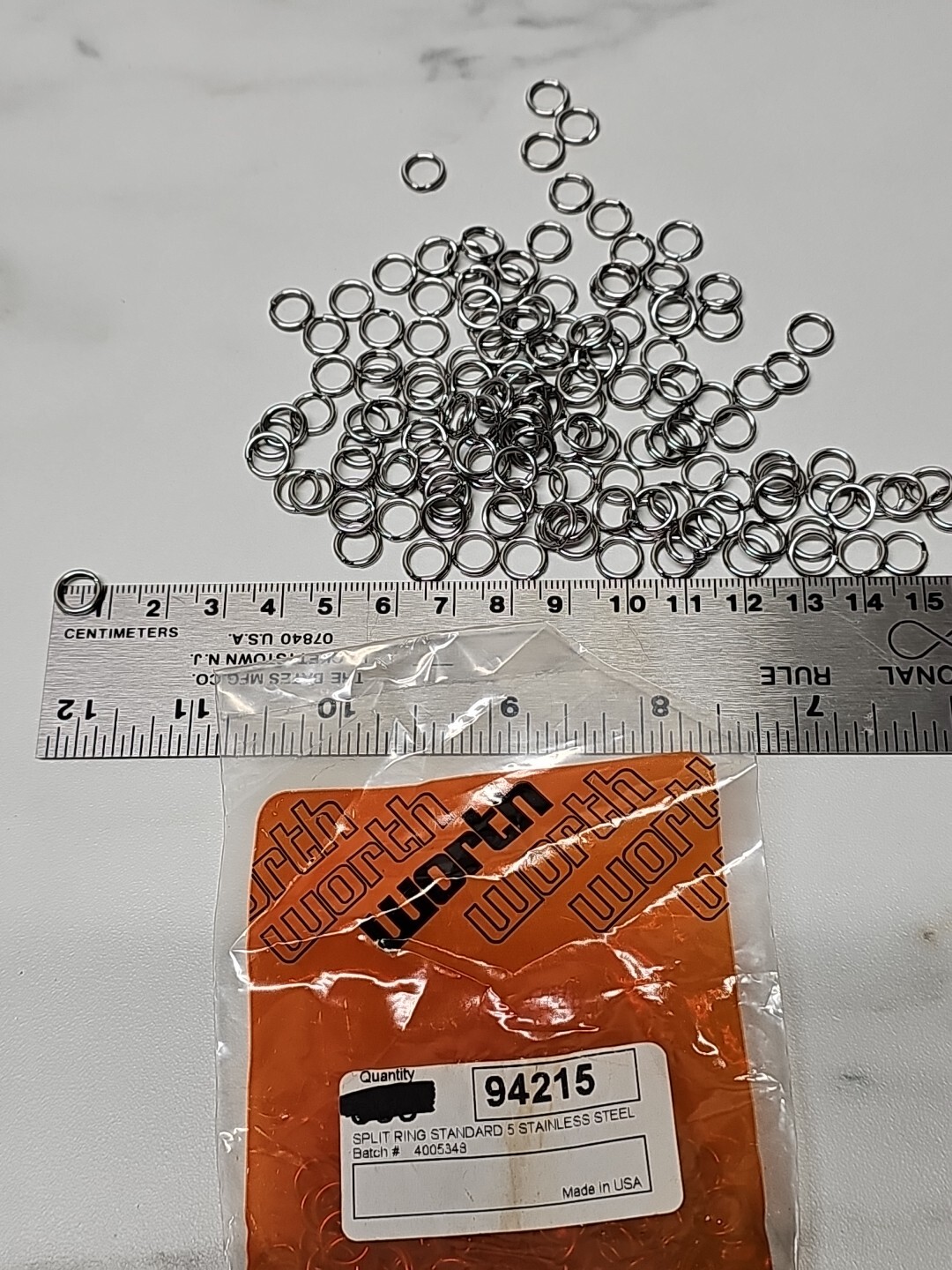 Nichol SPLIT RINGS SIZE 5 WORTH CO. USA CRAFTS,FISHING LURES,JEWELRY