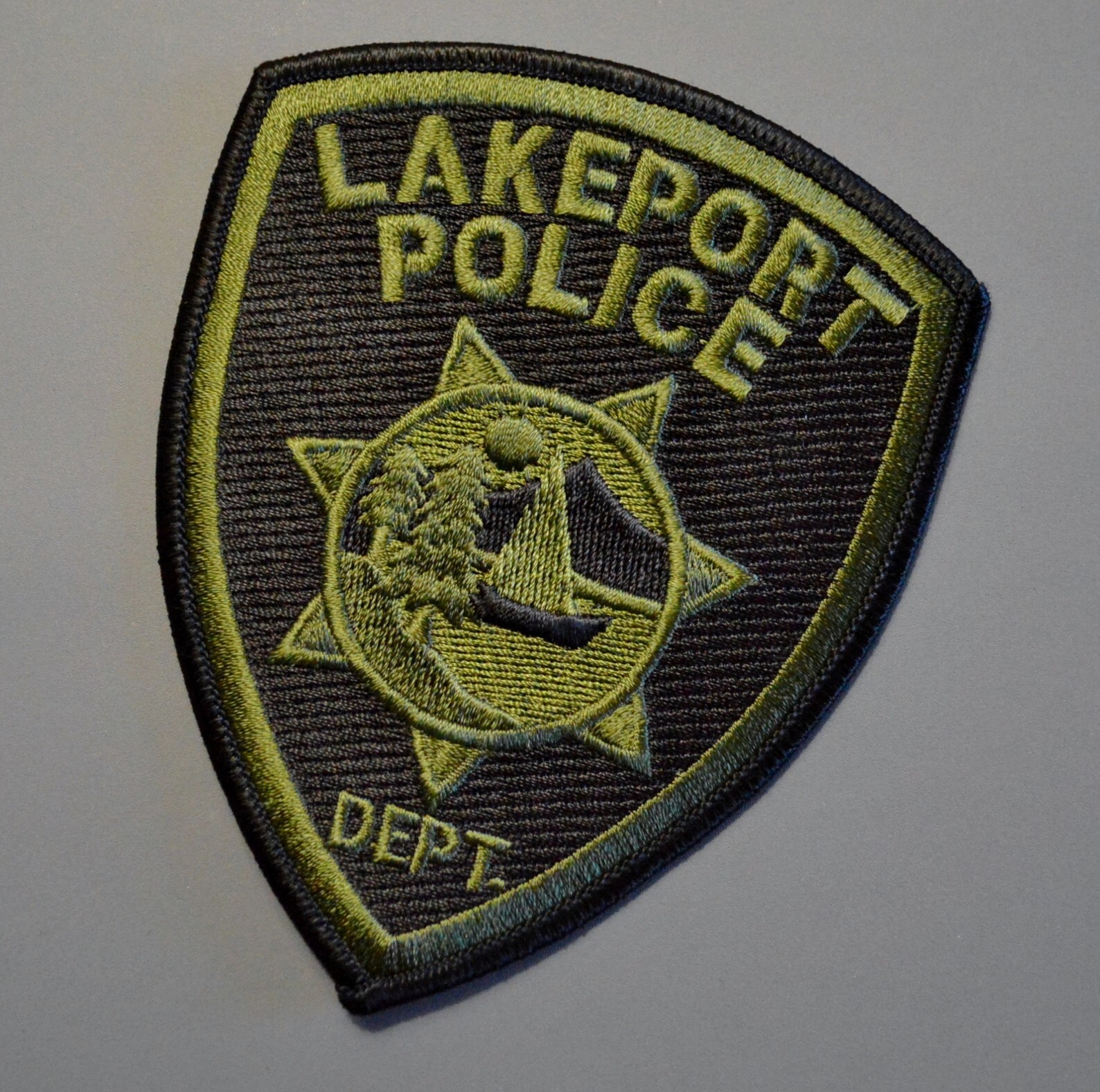 Lakeport California Subdued Olive Drab Green Patch ++ Mint Lake County CA