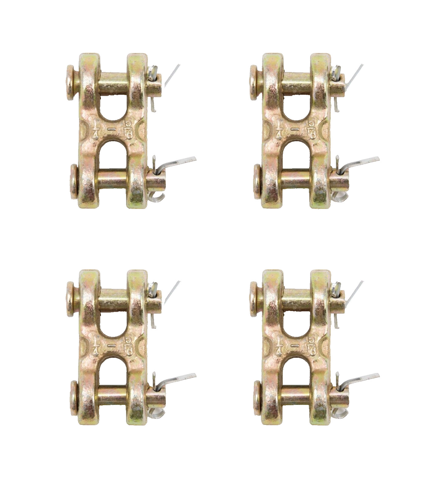 4x Twin Clevis Safety Chain Repair Link 1/4" 5/16" G70 Truck Trailer 4700WLL