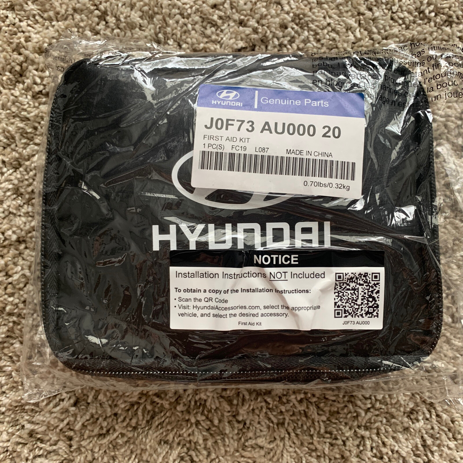 Hyundai First Aid Kit J0F73 AU000 20 SEALED BRAND NEW OEM GENUINE PARTS