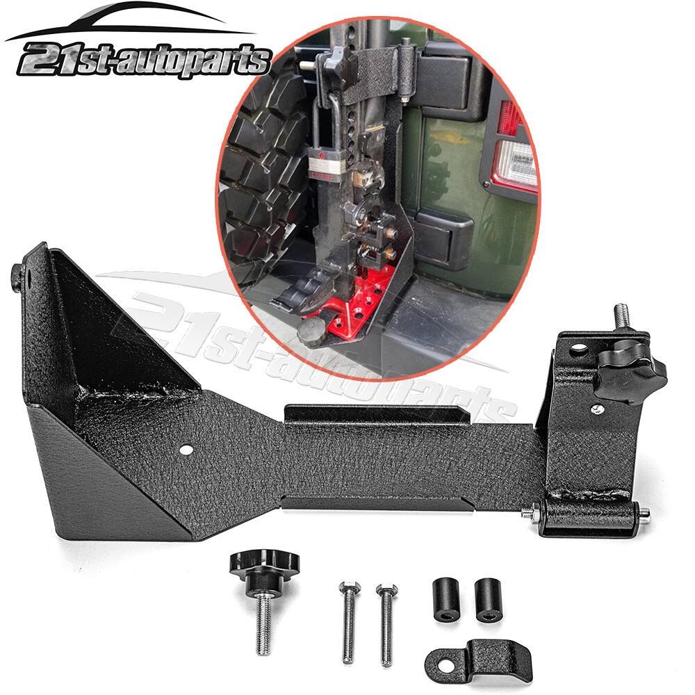Rear Door High Hi-Lift Jack Mount Bracket Carrier For Jeep Wrangler JK 2007-2018