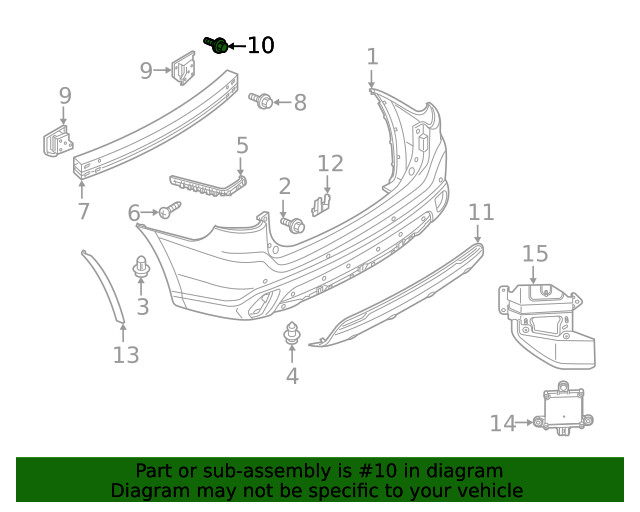 Genuine Mitsubishi Bumper Impact Bar Bolt MF911339
