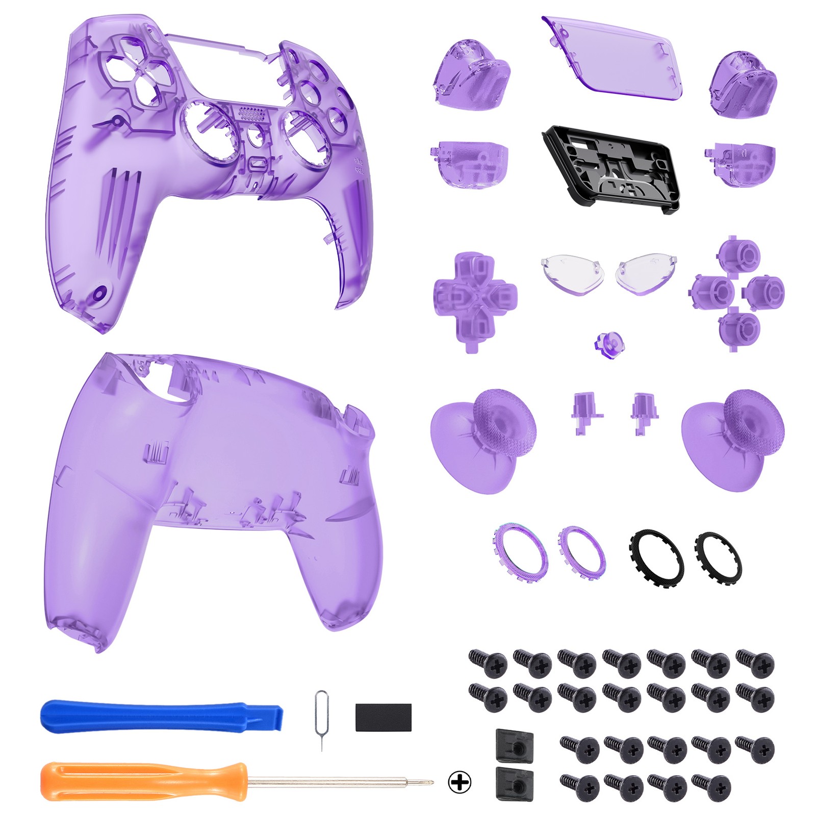 Custom Luna Redesigned Full Set Shell Buttons Touchpad Cover For ps5 Controller