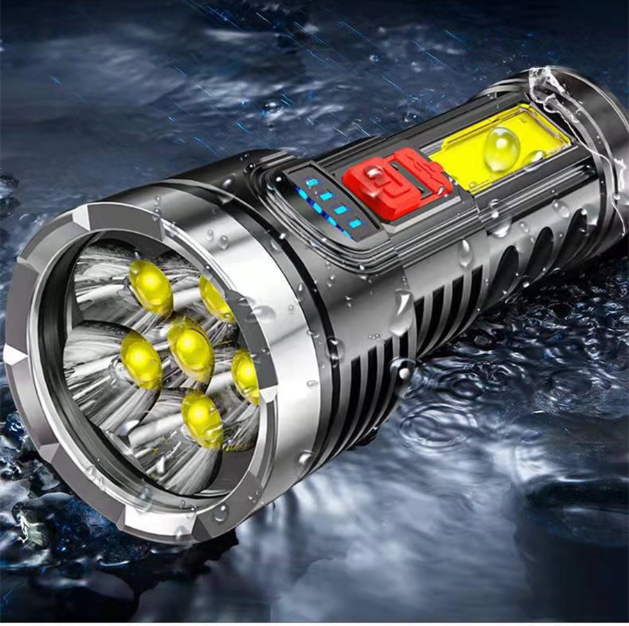 350000000 Lumen Super Bright LED Tactical Flashlight Rechargeable LED Work Torch