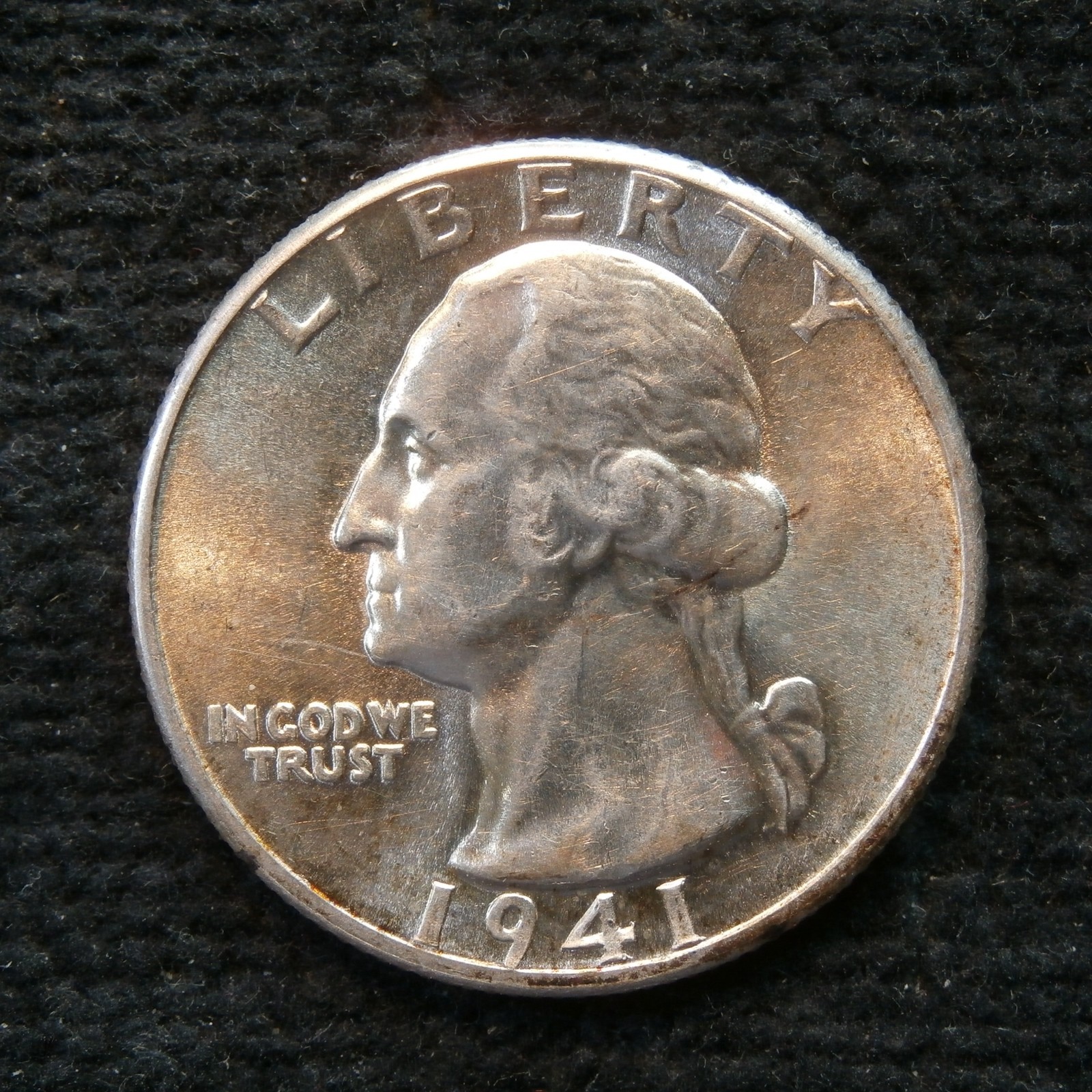 1941-D WASHINGTON QUARTER silver BU