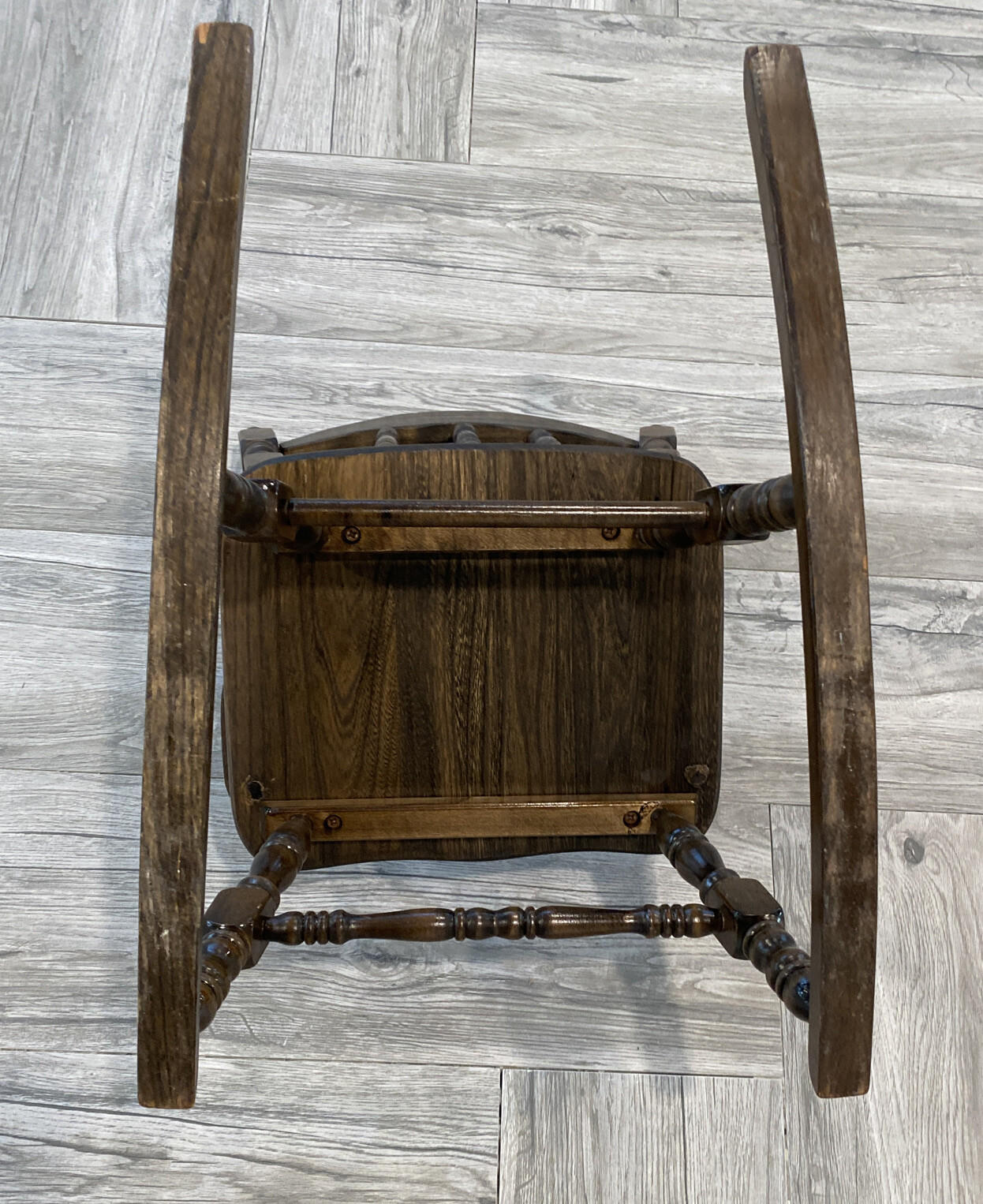 Vintage Wooden Child's Rocking Chair 1970's 25" H 16" W 22" Rockers