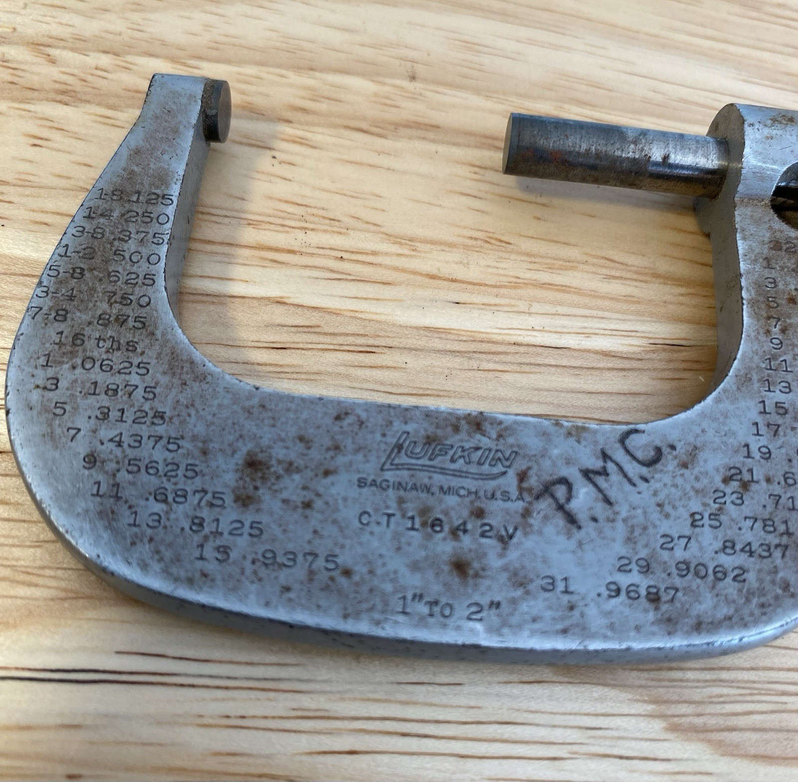 Lufkin Micrometer Model No. 1642V 1-2 Inch