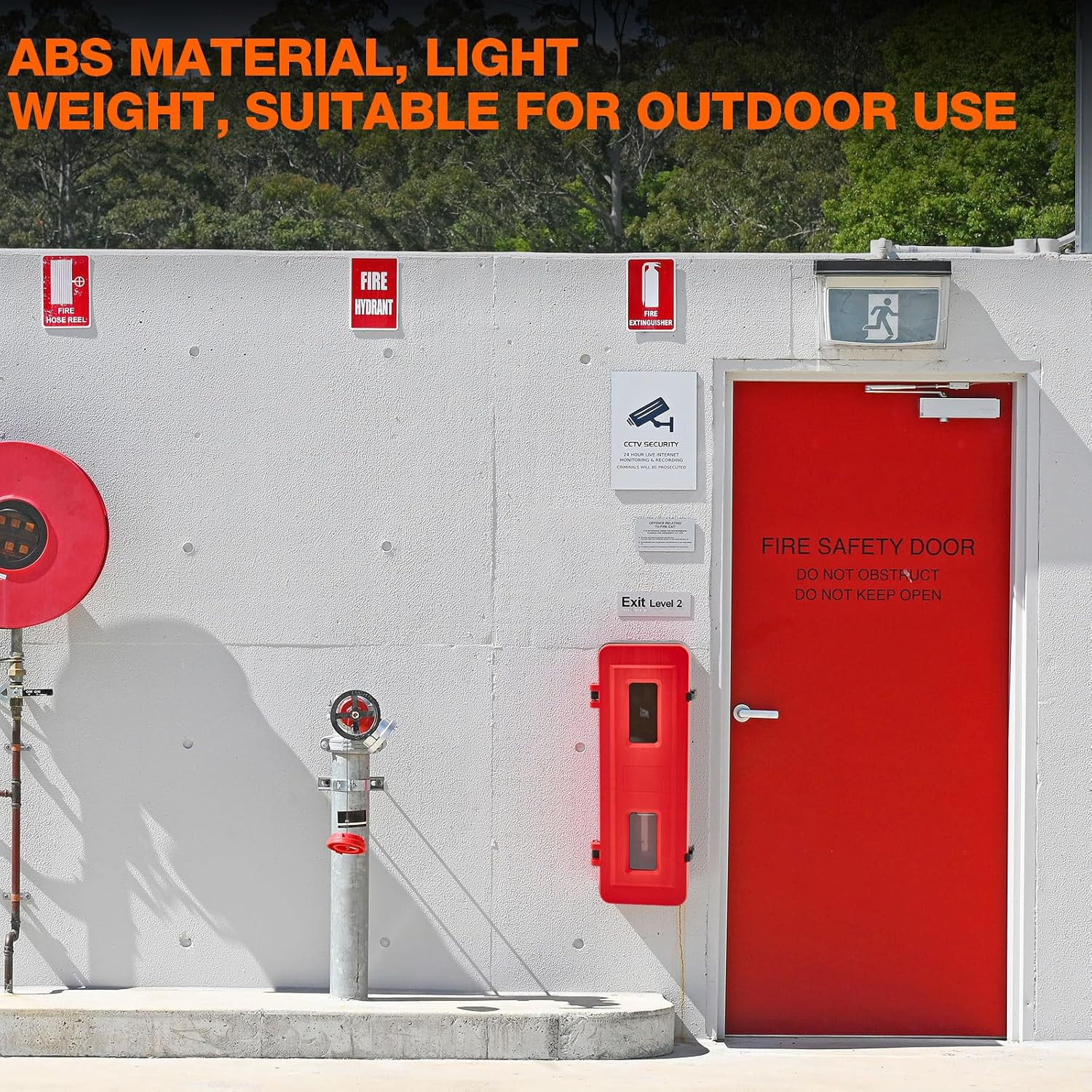 Fire Extinguisher Cabinet Box - 2 Pcs Weatherproof Plastic Holder Case