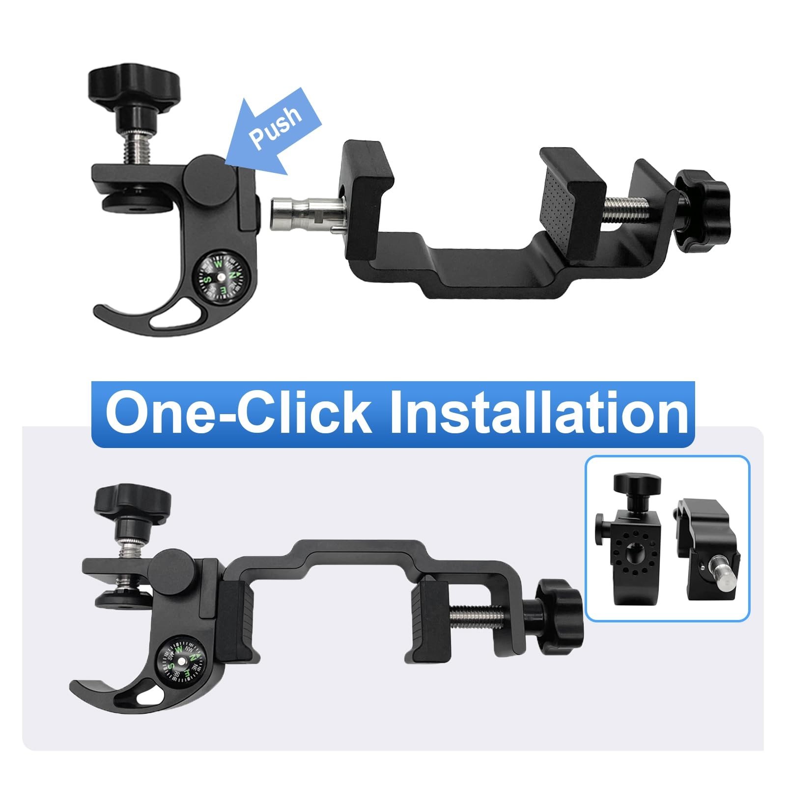 Universal Data Collector Cradle Bracket Fit on Most Data Collectors, Aluminiu...