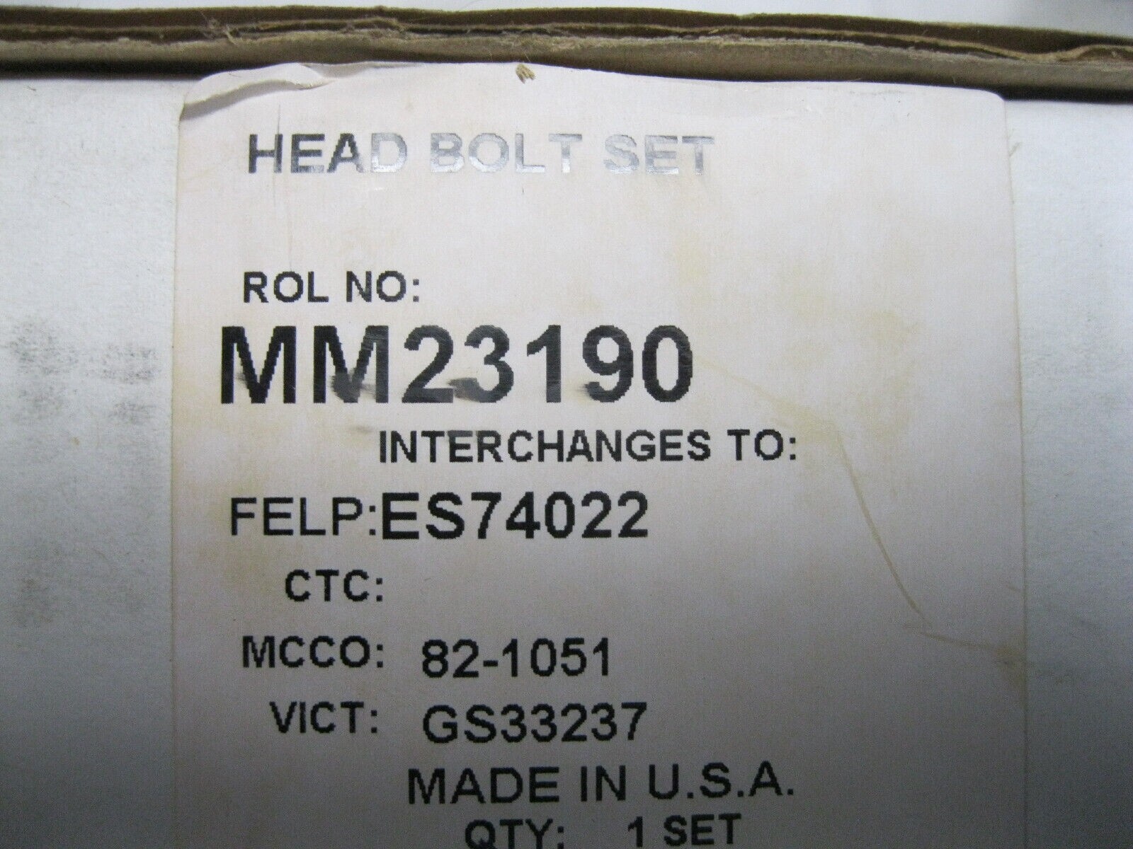 ROL MM23190 Engine Cylinder Head Bolt Set