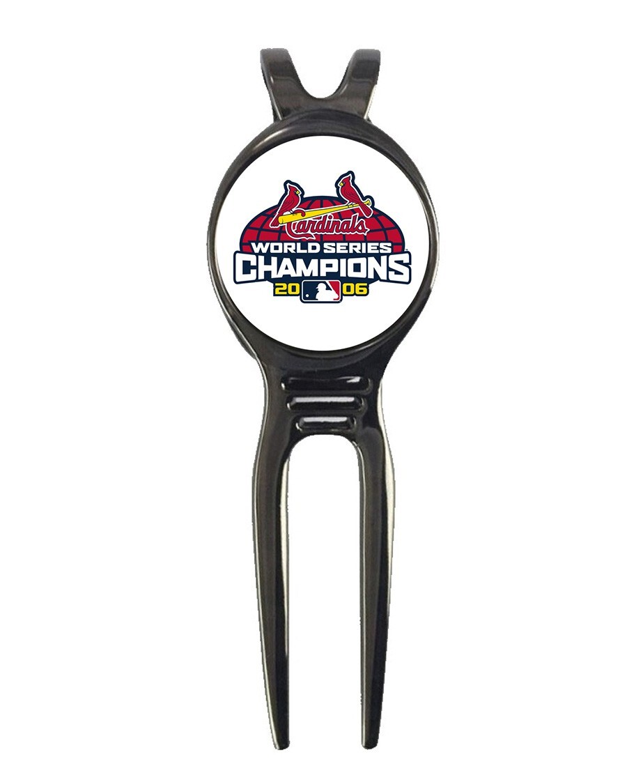 St. Louis Cardinals 2006 World Series Champs Golf Ball Marker + Black Divot Tool