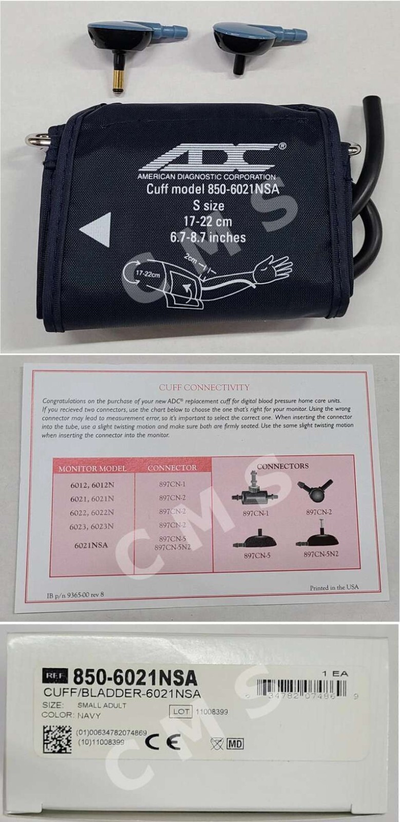 ADC Blood Pressure Monitor Arm Cuff Small Adult 6.7-8.7" 850-6021NSA 6021N 6022N