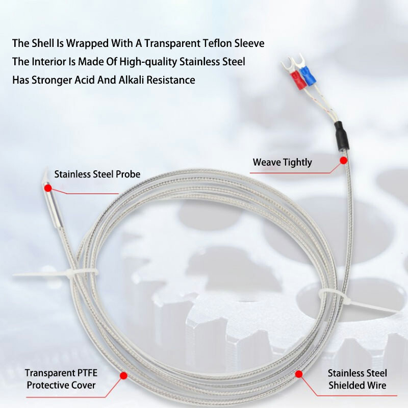 K / PT100 Type Temperature Sensor Probe Thermocouple Waterproof, Anticorrosive