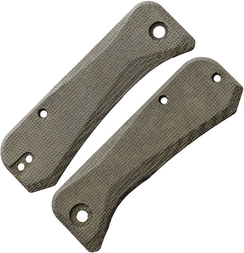 Flytanium Green Canvas Micarta Groove Handle Scales For Your WE Banter Knife