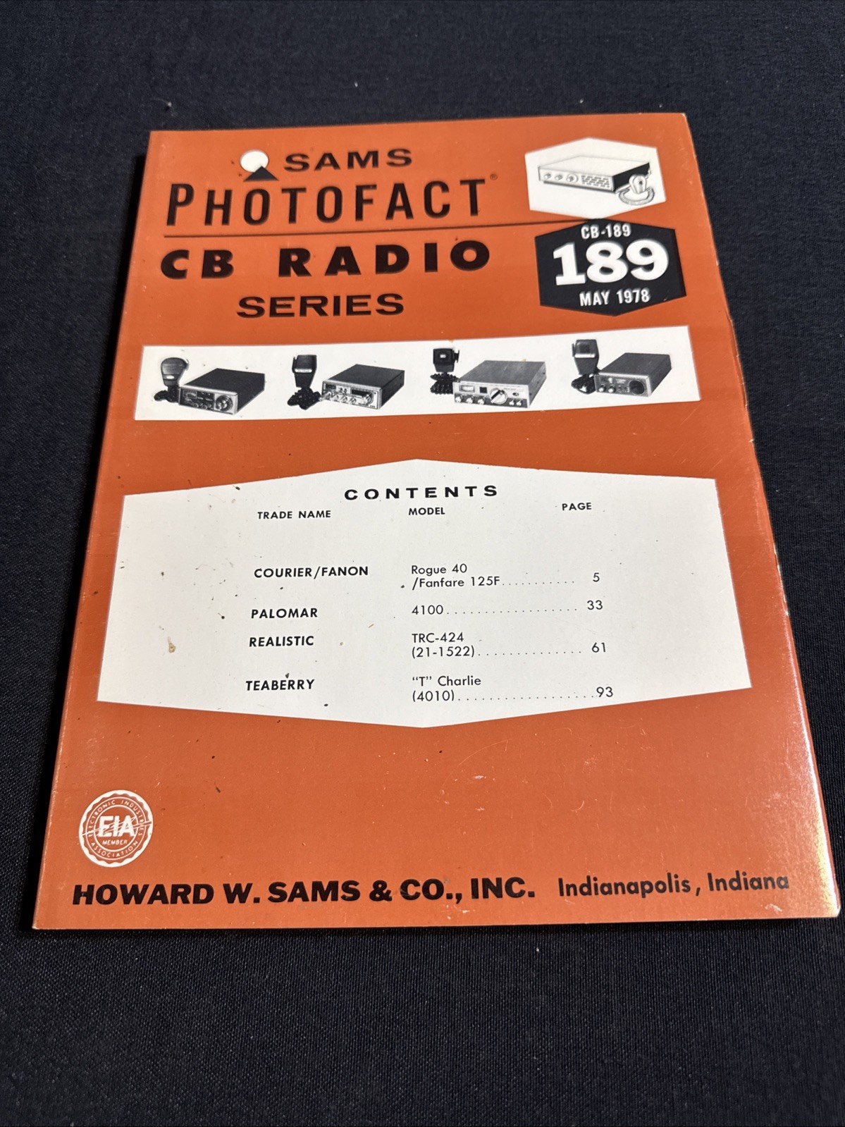 SAMS Photofact CB Radio Series Manual CB 189 May 1978
