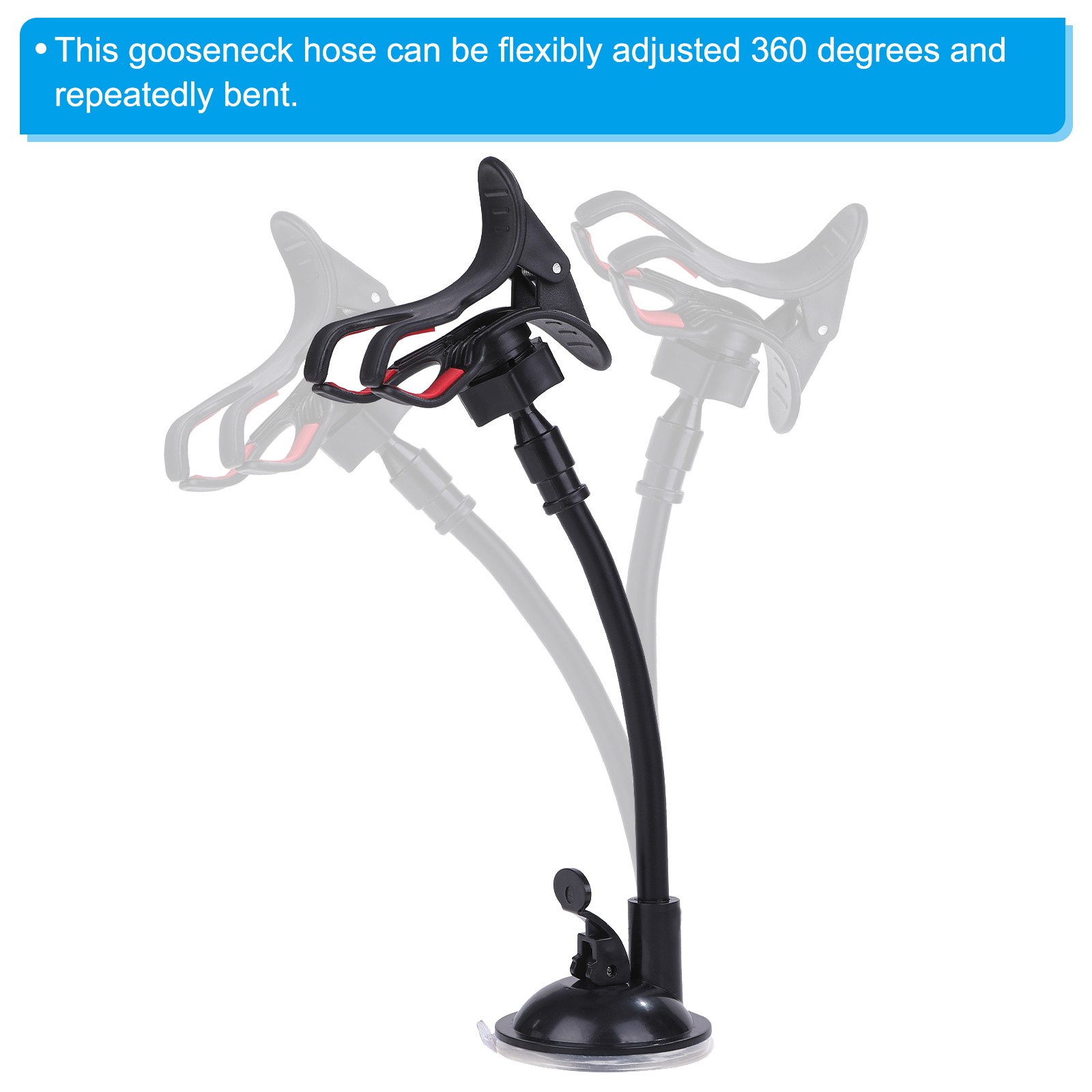 10" Microphone Gooseneck 5/8-27 Thread Thread Flexible Tube Extension Black