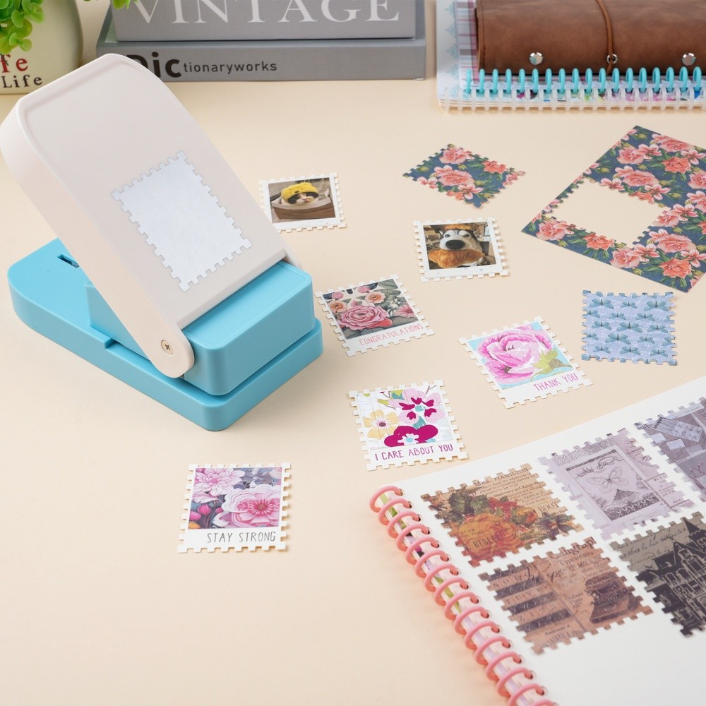 2x2.5inch Postage Stamp Paper Punch Craft Punch for Scrapbooking Journal