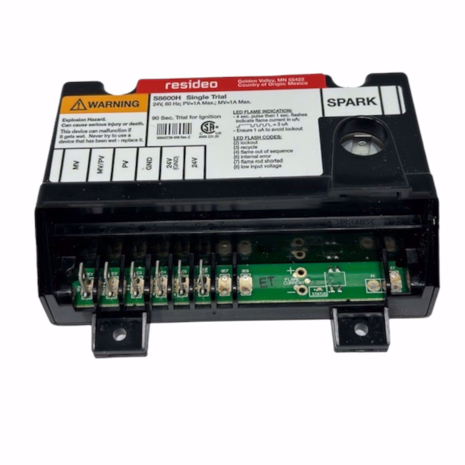 Honeywell S8600H3002 Ignition Module Intermittent Pilot 24 Vac