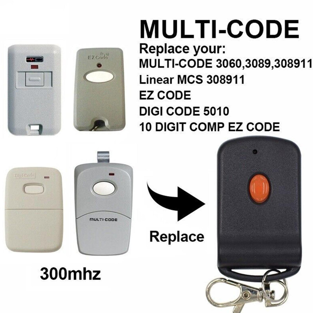 For Multi-Code 3089 MultiCode 308911 Linear Garage Gate Remote 300mhz MCS308911