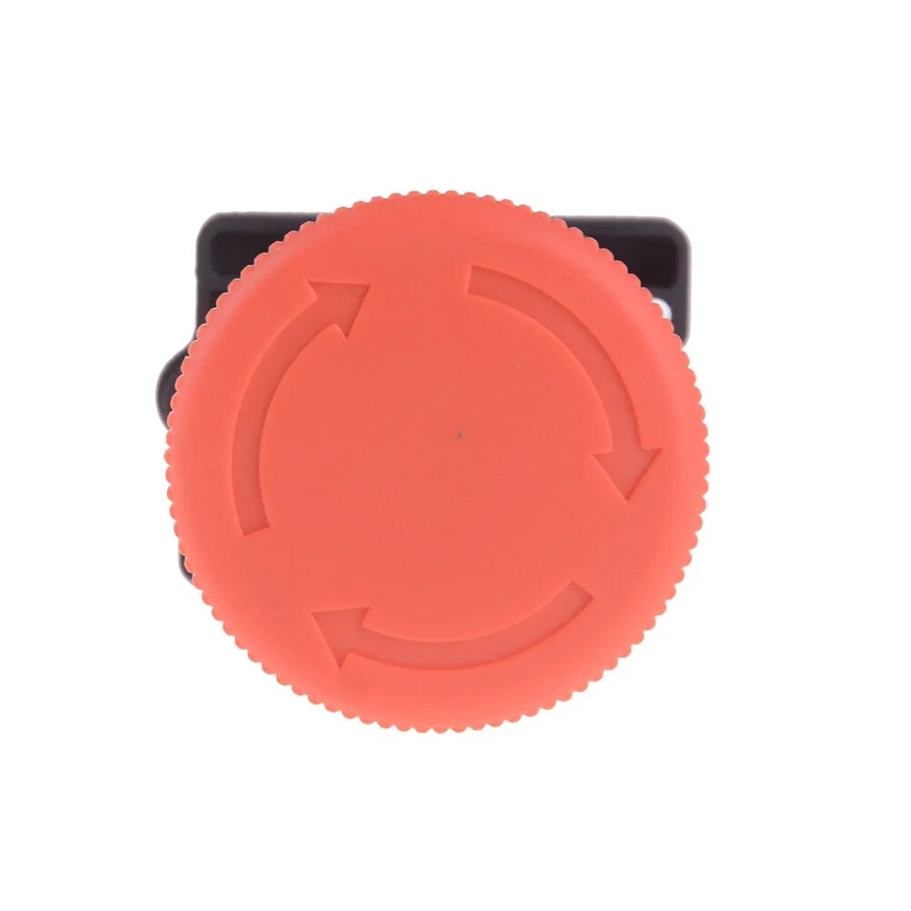 Industrial High-Voltage Emergency Stop Mushroom Switch Red N/C Machine AC 600V