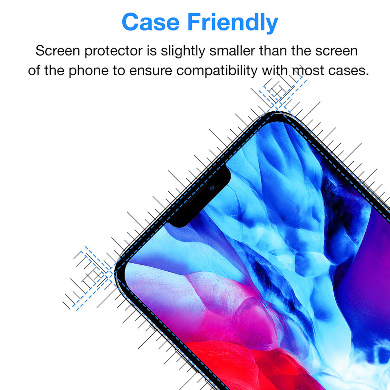 2pcs 9H Tempered Glass Screen Protector Guard for Apple iPhone 15 PLUS Front