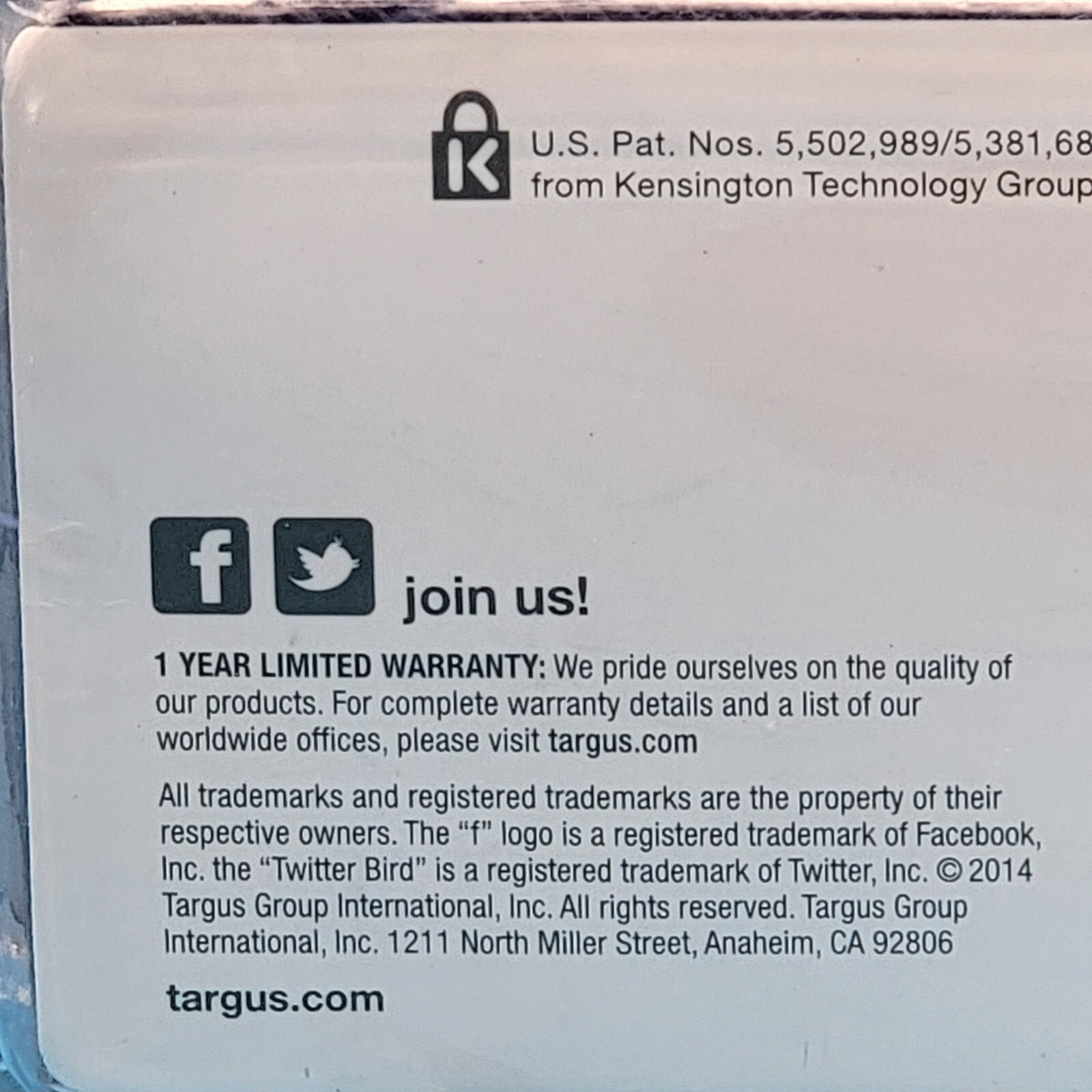 NIB Targus Defcon compact Design Coiled Laptop Cable Lock