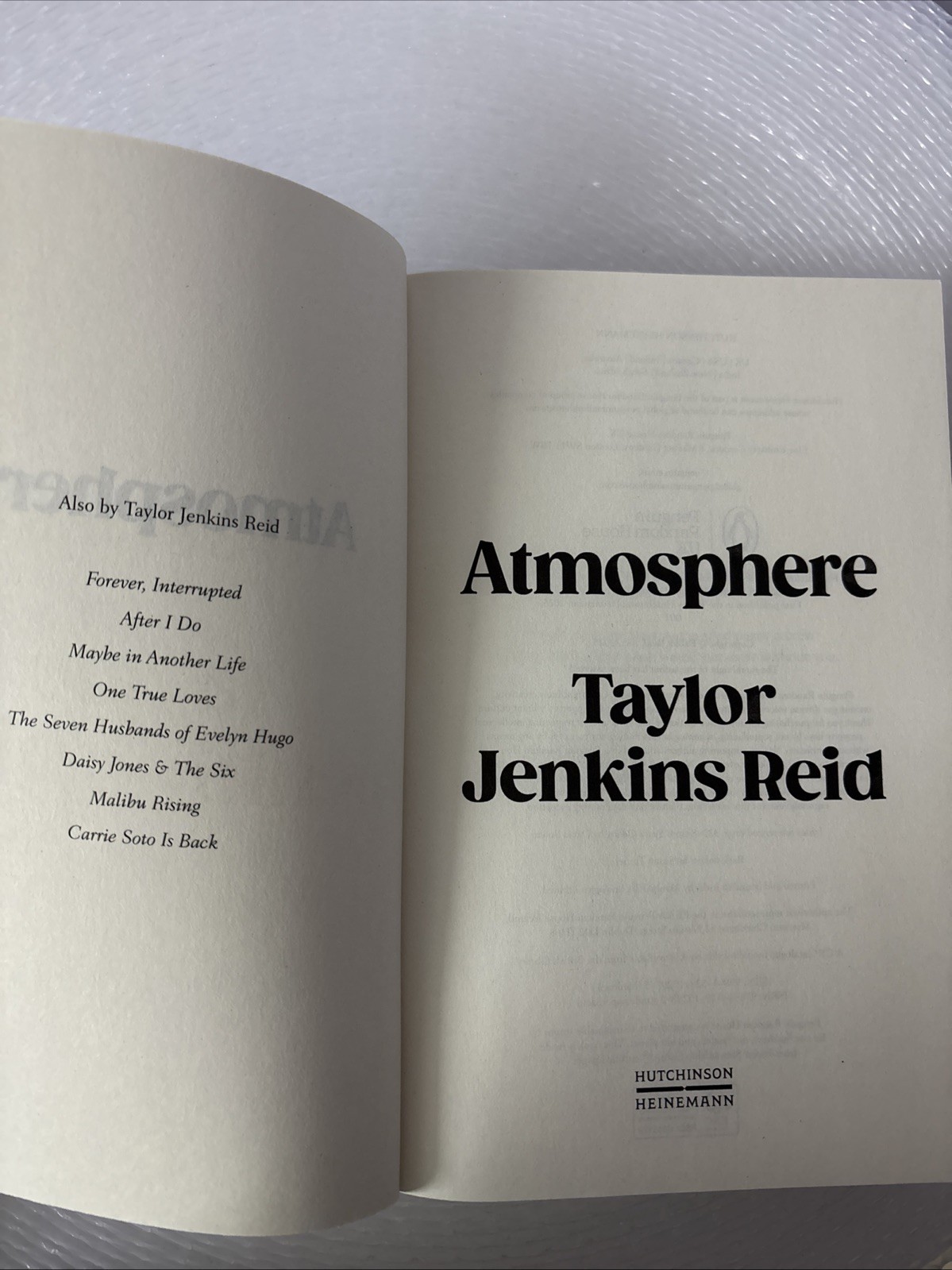Atmosphere by Taylor Jenkins Reid Paperback Brand New Book English