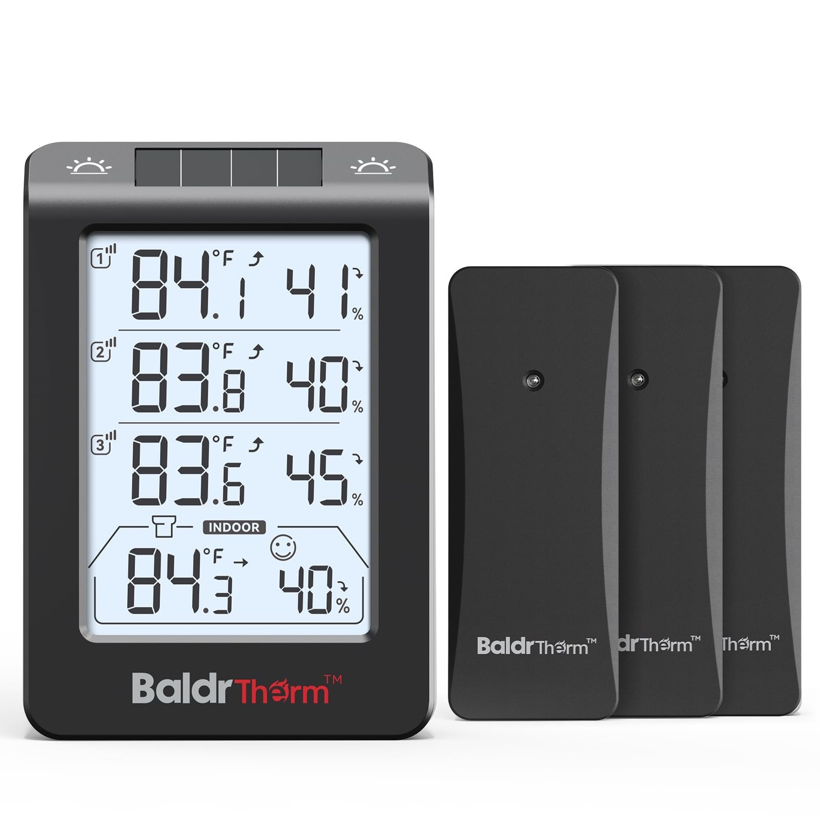 BaldrTherm Indoor Outdoor Thermometer Wireless, Temperature Humidity Monitor ...