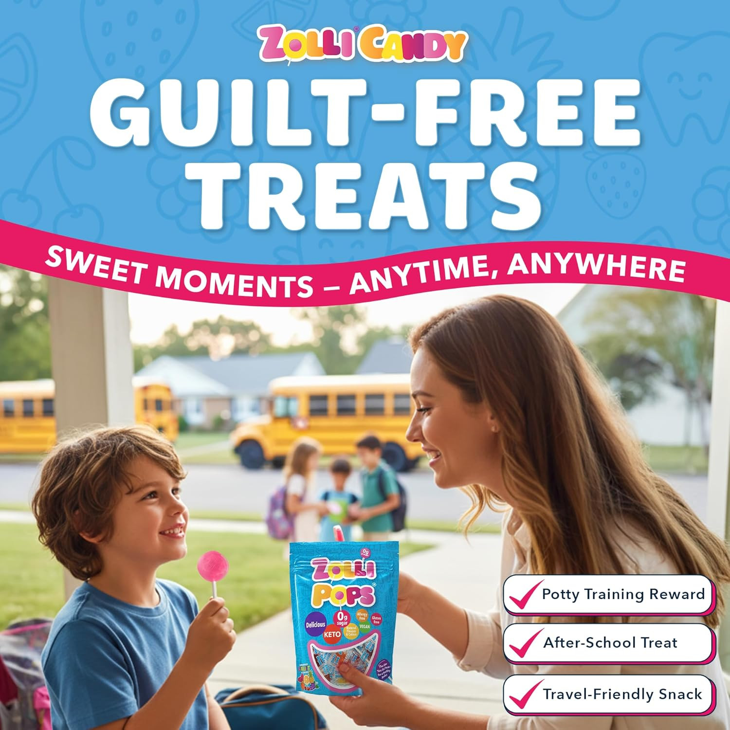 Zollipops Clean Teeth Lollipops, anti Cavity with Xylitol, Sugar Free Candy for