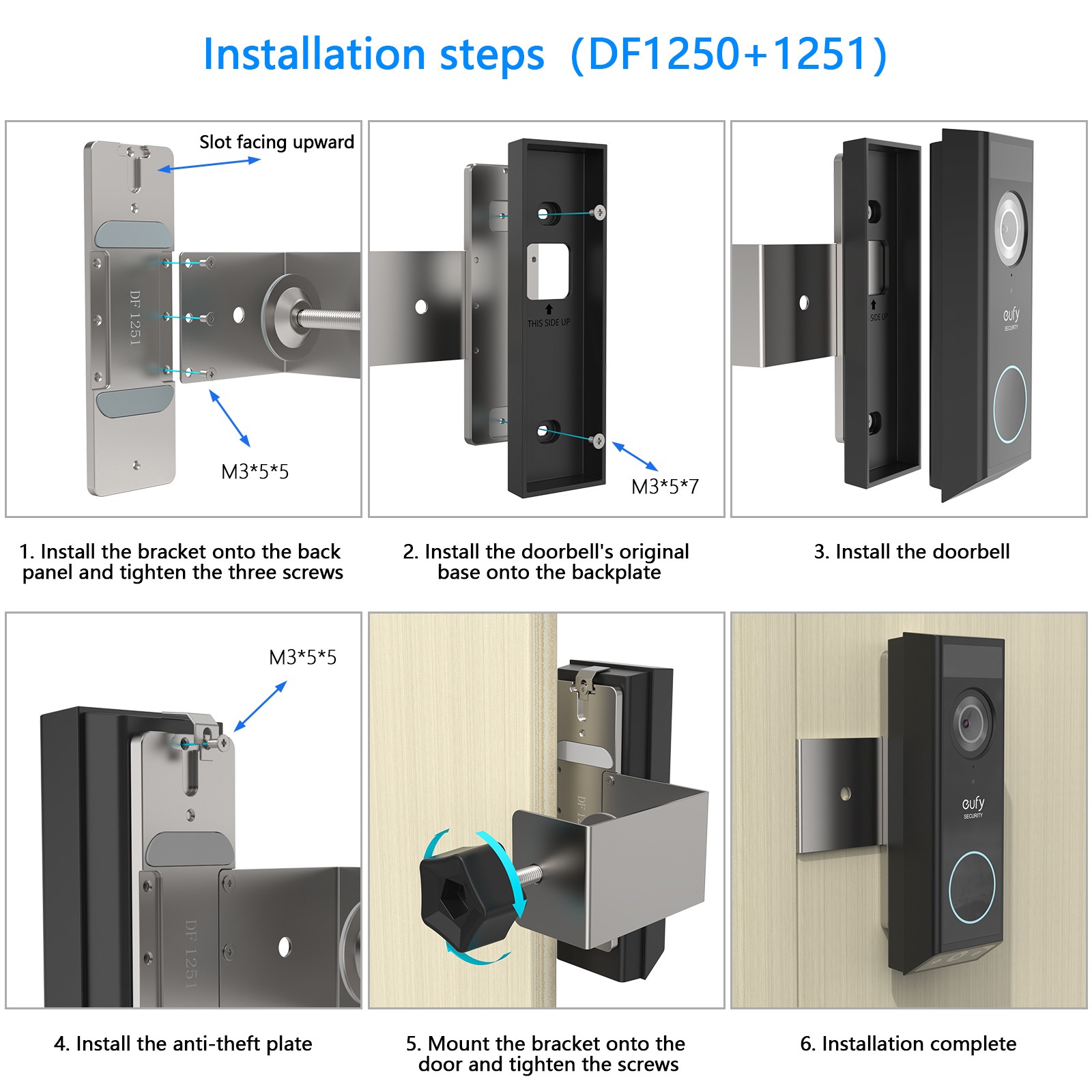 Doorbell security bracket For eufy Doorbell E340