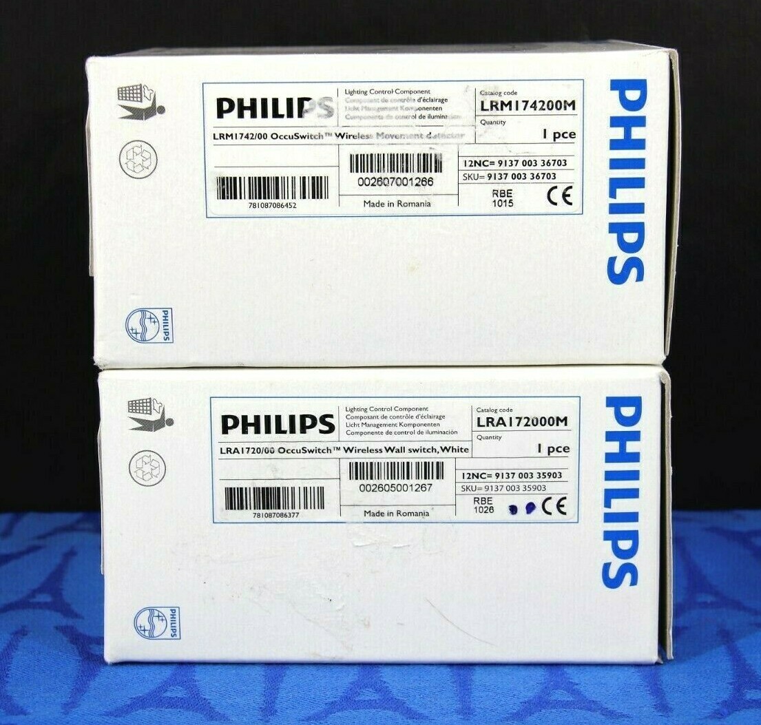 Philips OccuSwitch Wireless Vacancy Occupancy Ceiling Sensor + Wall Switch NEW