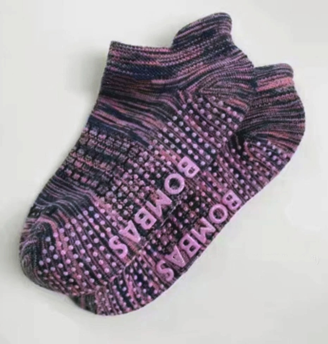 3 Pair Size M Bombas Performance Gripper Honeycomb Ankle Socks Women's (as show)