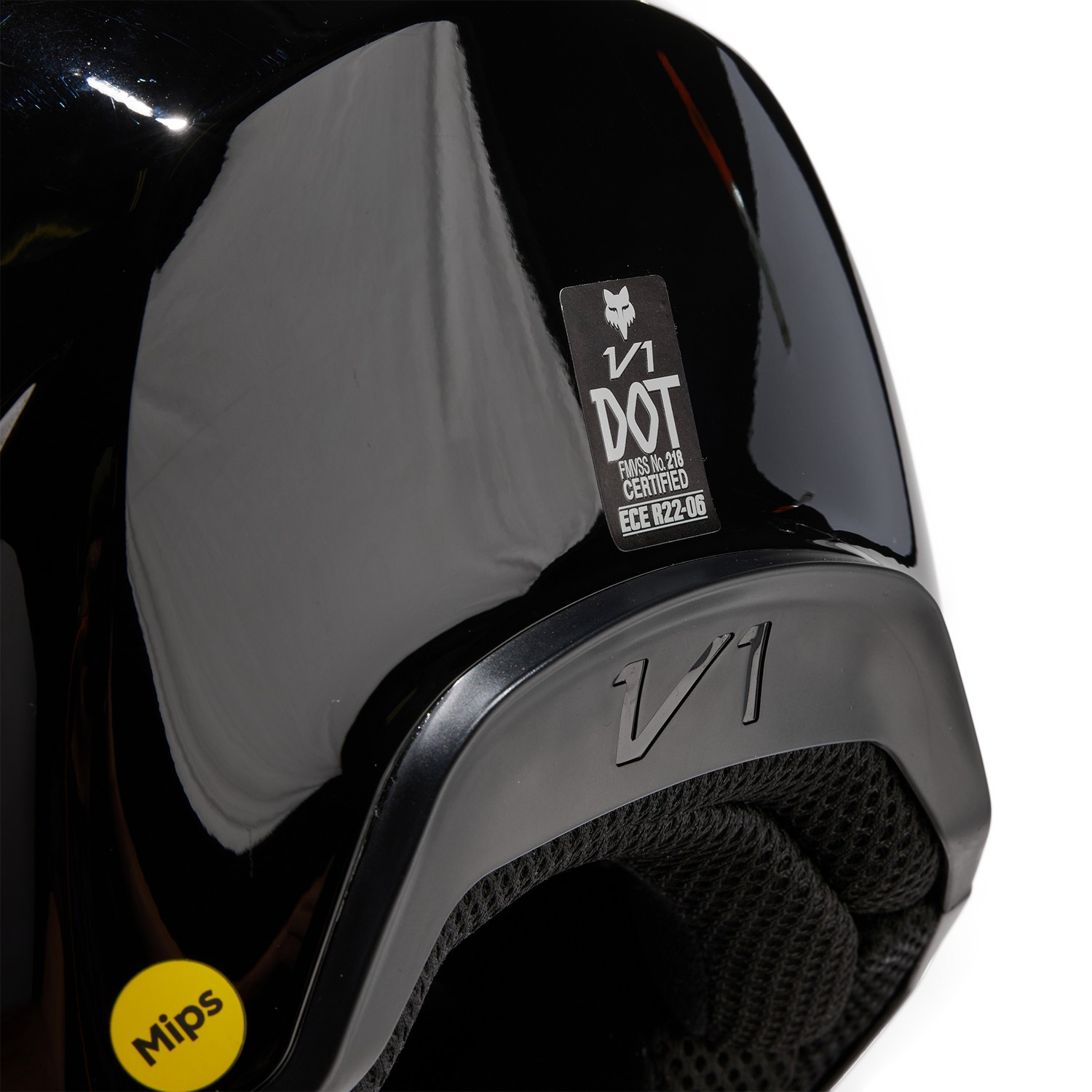 Fox Racing V1 Solid MX Offroad Helmet Black
