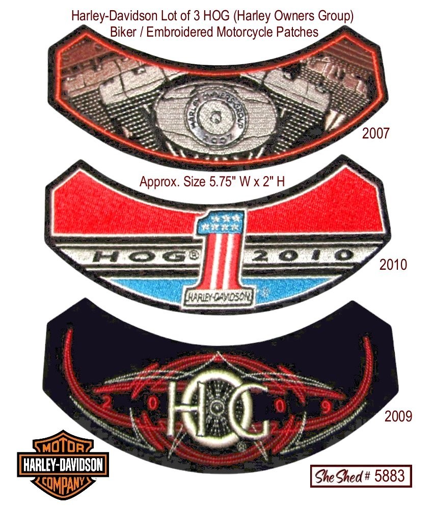 Harley Davidson HOG Patches Lot 3 Harley Owners Group 2007 2009 2010 Biker
