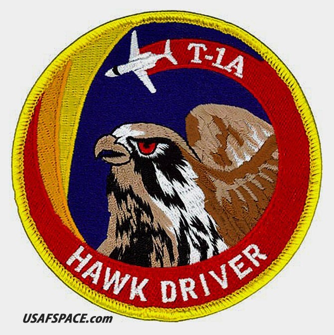 USAF RAYTHEON T-1A JAYHAWK -HAWK DRIVER- Randolph AFB, TX -ORIGINAL VEL PATCH