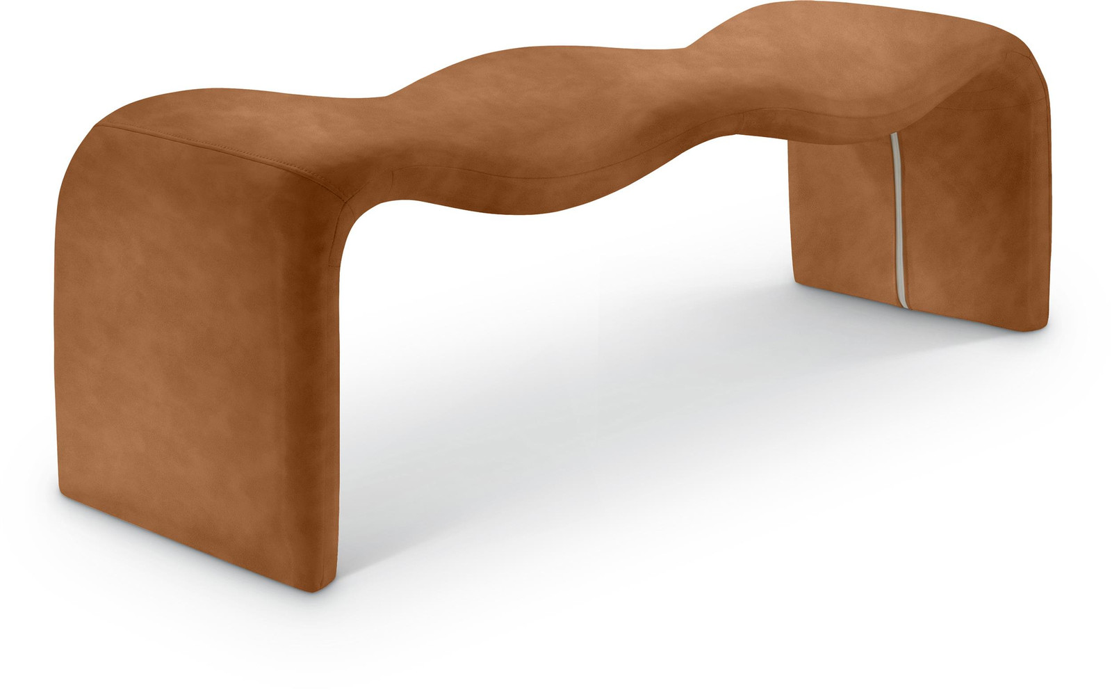 Meridian Furniture Willow Cognac Vegan Leather Bench