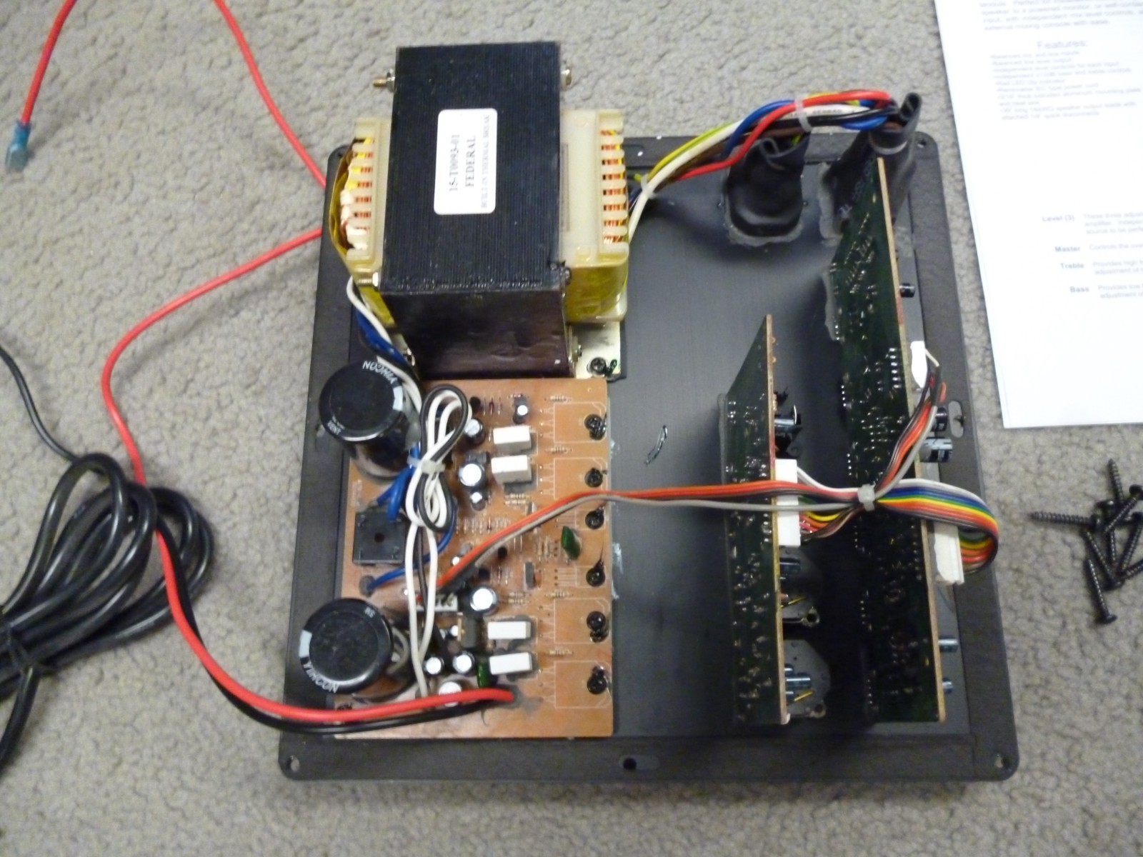MCM 250 Watt PA/Mixer Plate Amplifier