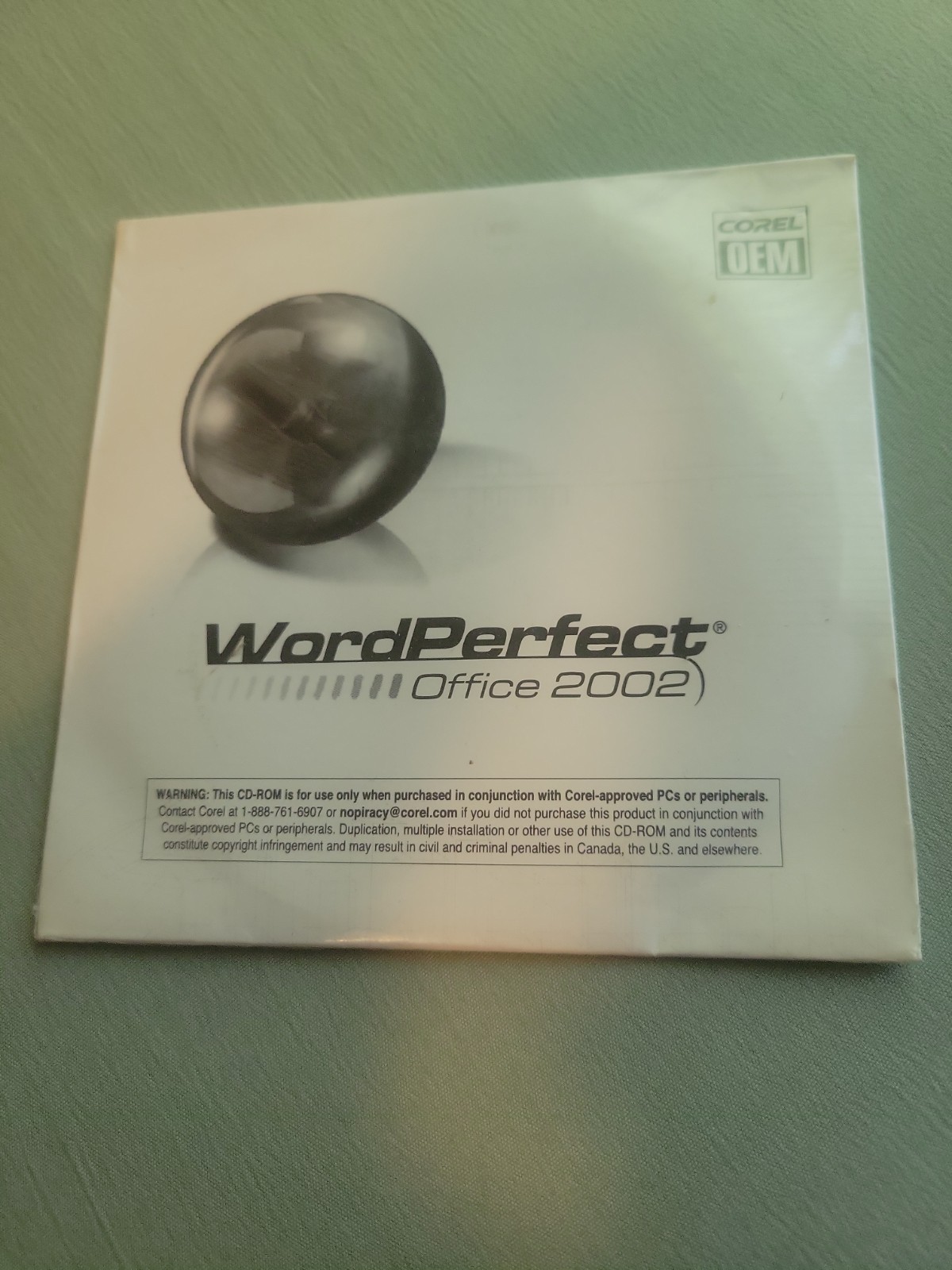 Word Perfect 2002  Corel Oem Sealed Disc
