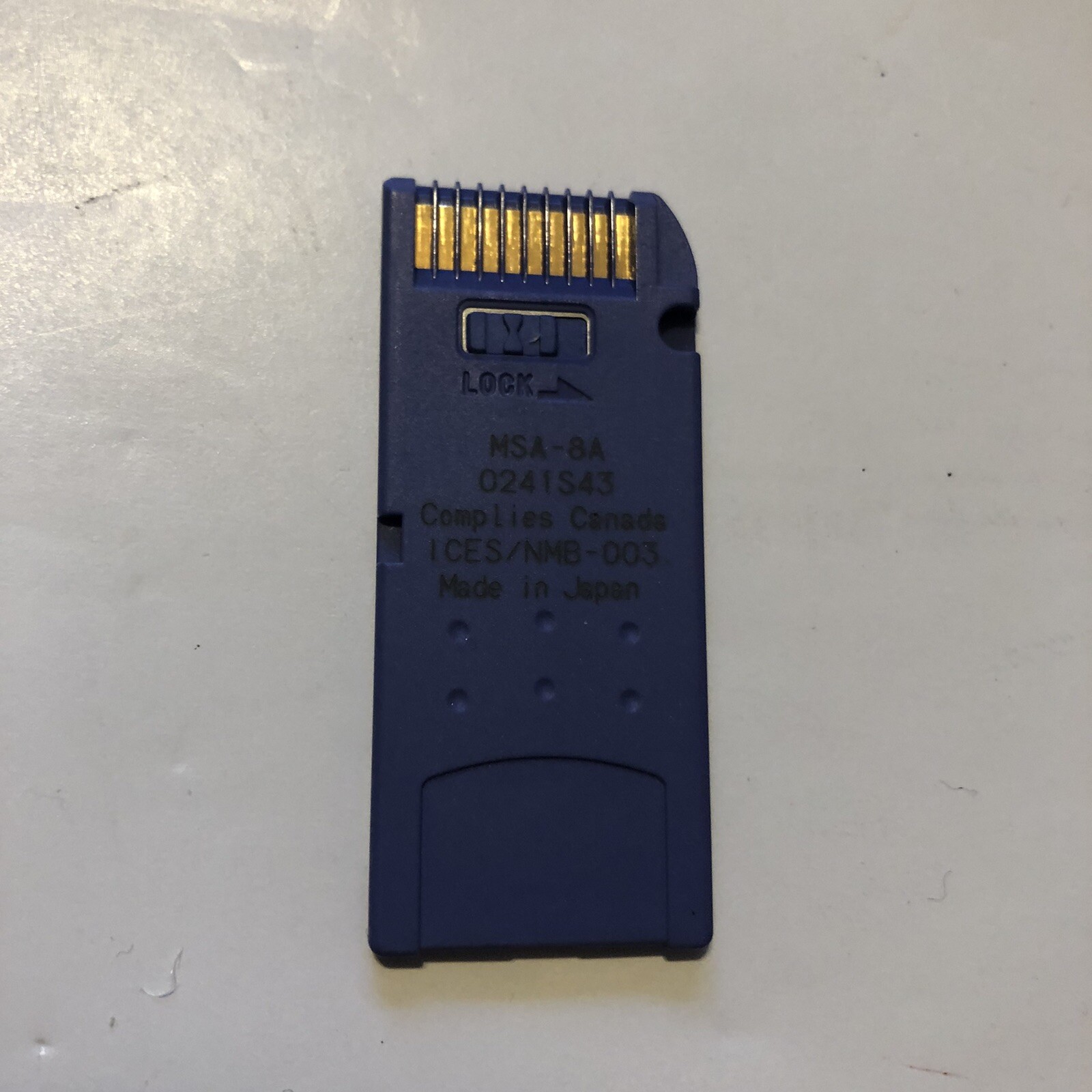 Genuine Sony Memory Stick 8MB MEGABYTE MSA-8A Camera Memory Card