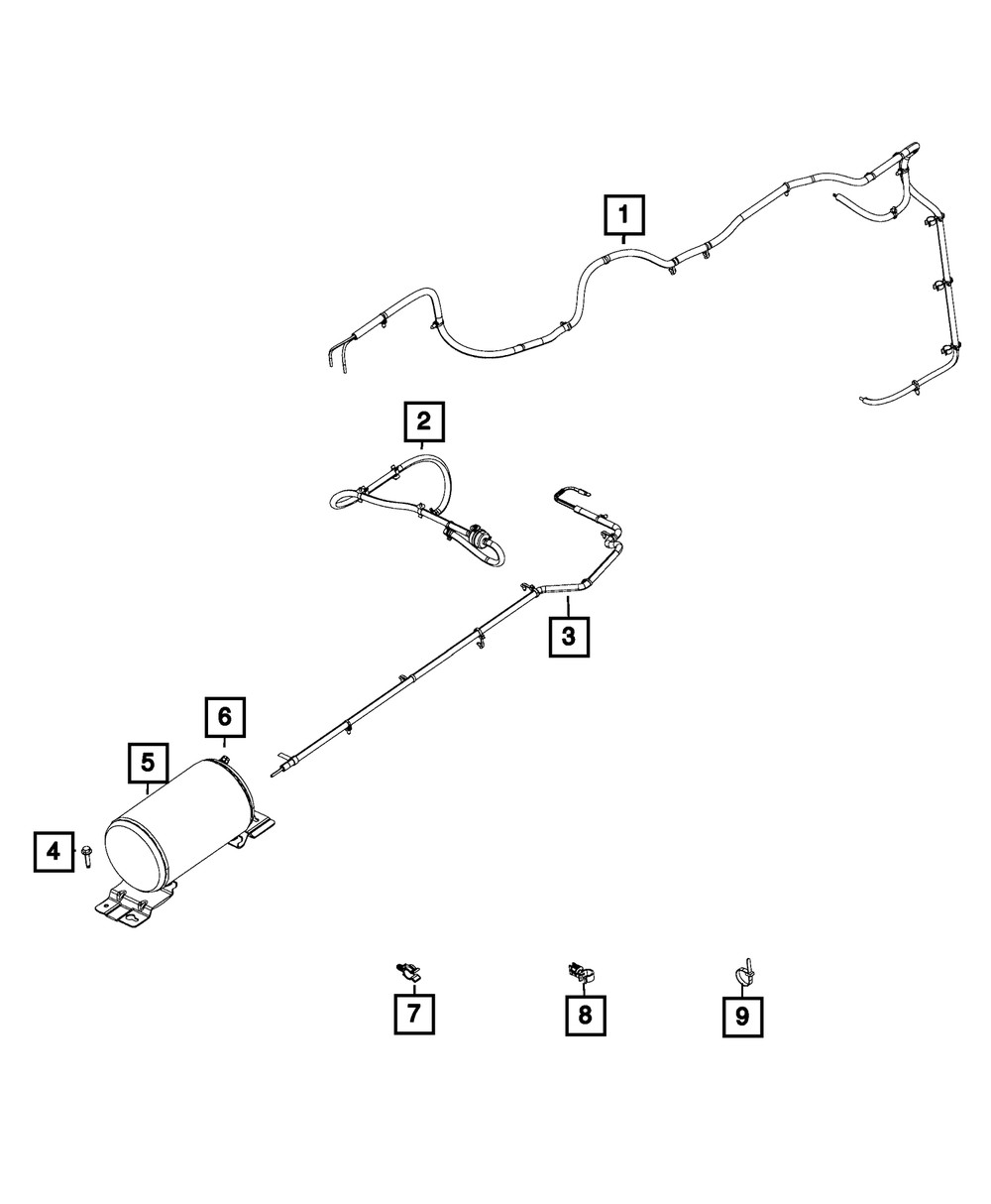 Genuine Mopar Air Line Assembly 68163670AB