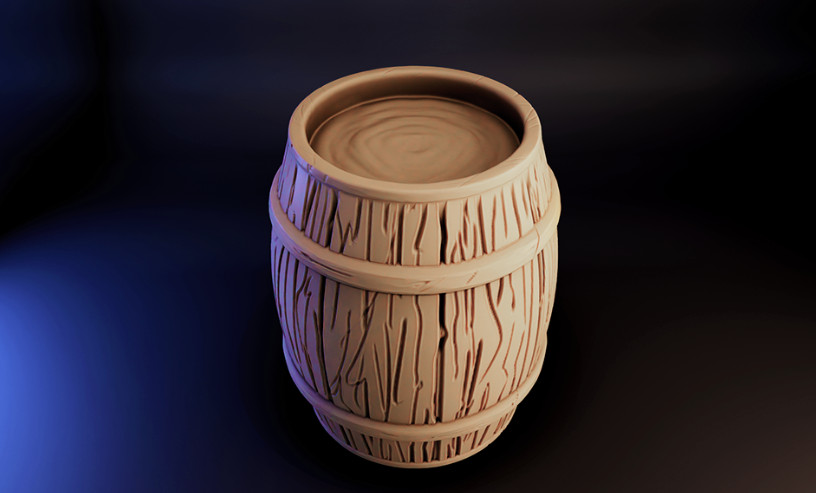 2pcs Filled Barrel Dungeon Scatter 28mm Scale DND D&D Tabletop Mini TW