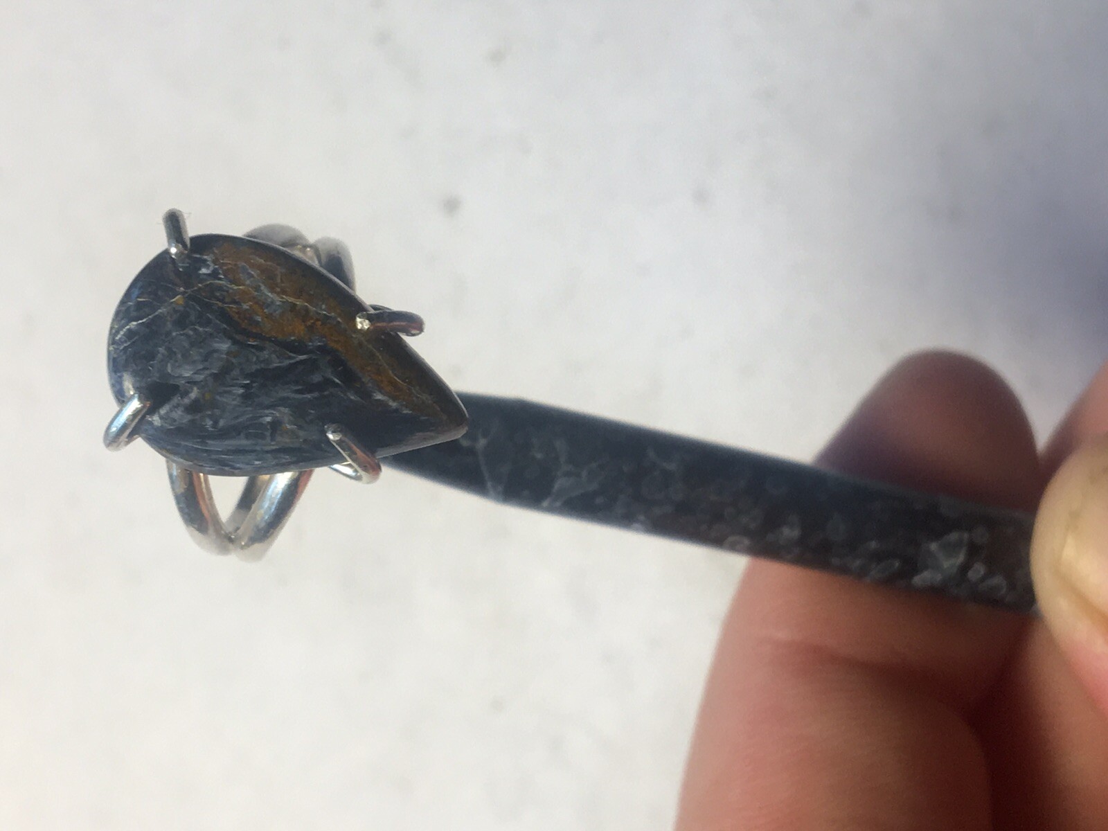 Size 7 Sterling Silver Pietersite Ring
