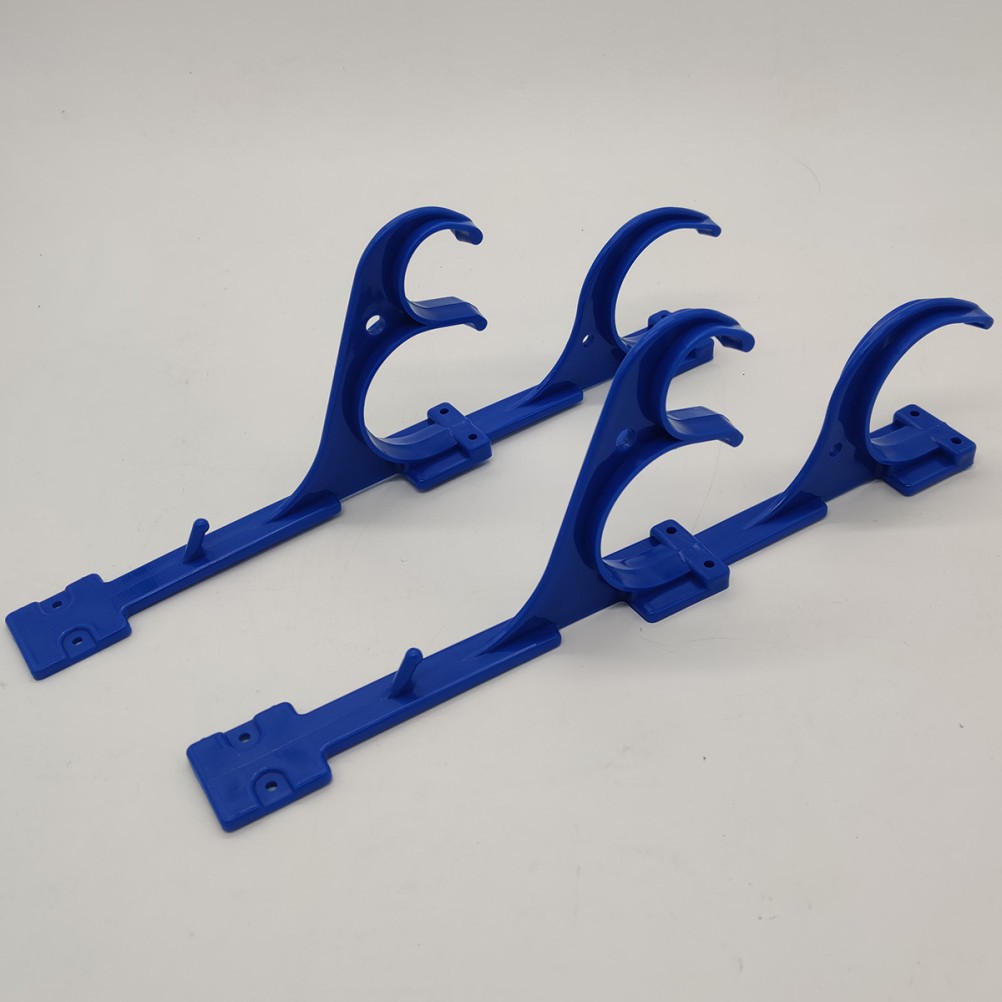 1 Set Blue Reusable Pool Cleaning Tool Hook Plastic Bracket for Home Storage