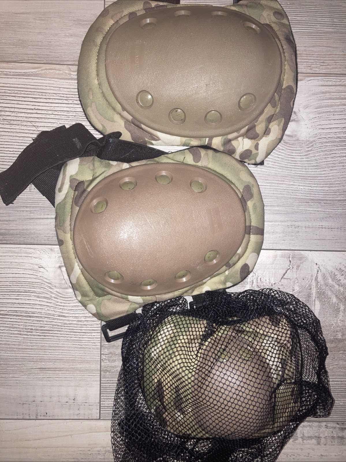 Multicam Elbow and Knee Pads for Airsoft Or Paintball Or for Military Use. Used