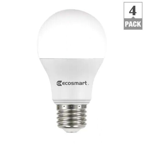 2 (4-Pack) EcoSmart 60-Watt A19 Non-Dimmable LED Light Bulb Soft White