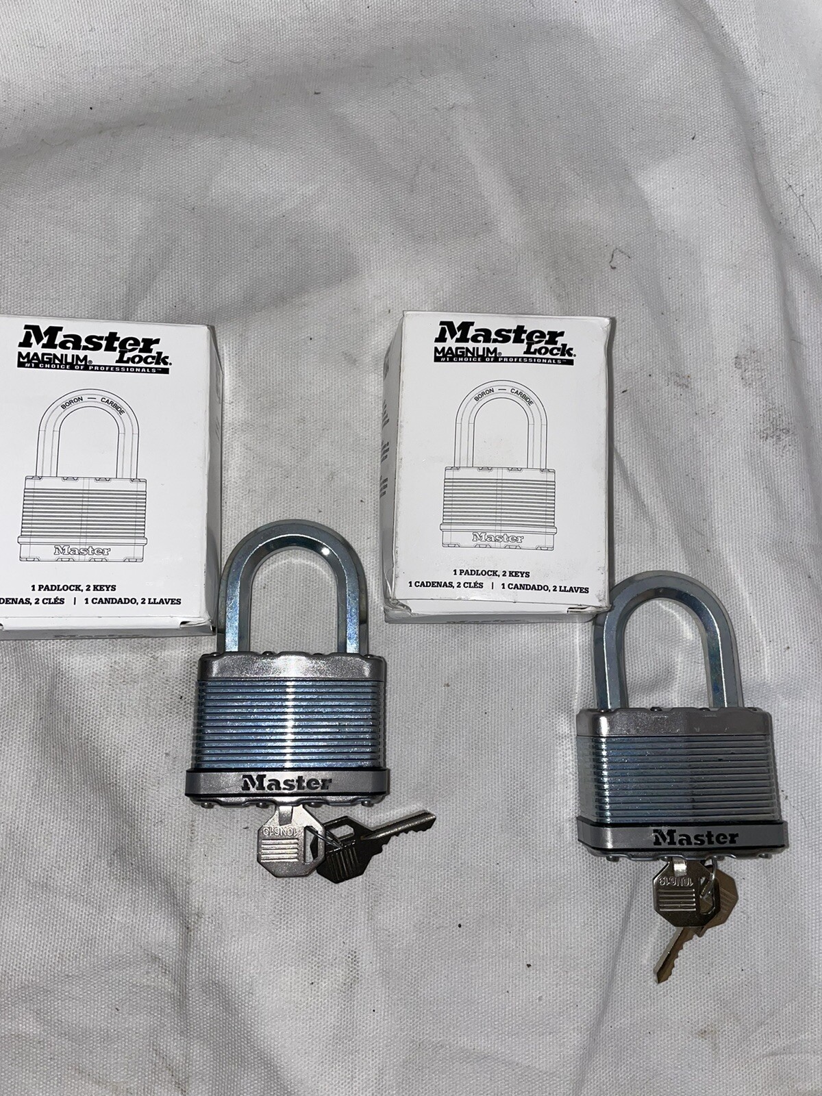 Qty (2) Master Lock M15KALF Keyed Alike Padlocks 1-1/2 X 1-13/16” Shackle