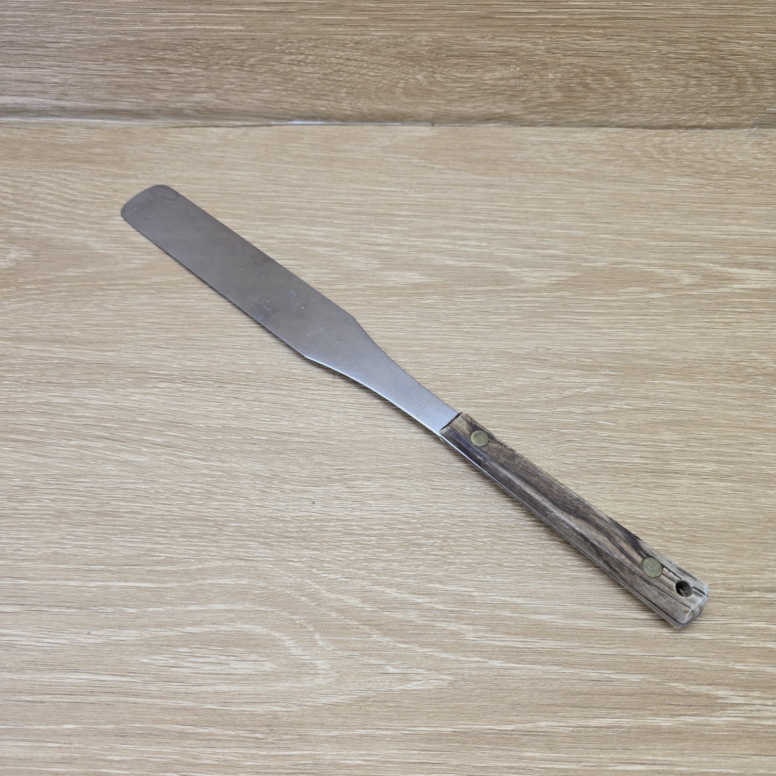 Vintage Wood Handle Stainless Steel Made in Japan Flat Spreader