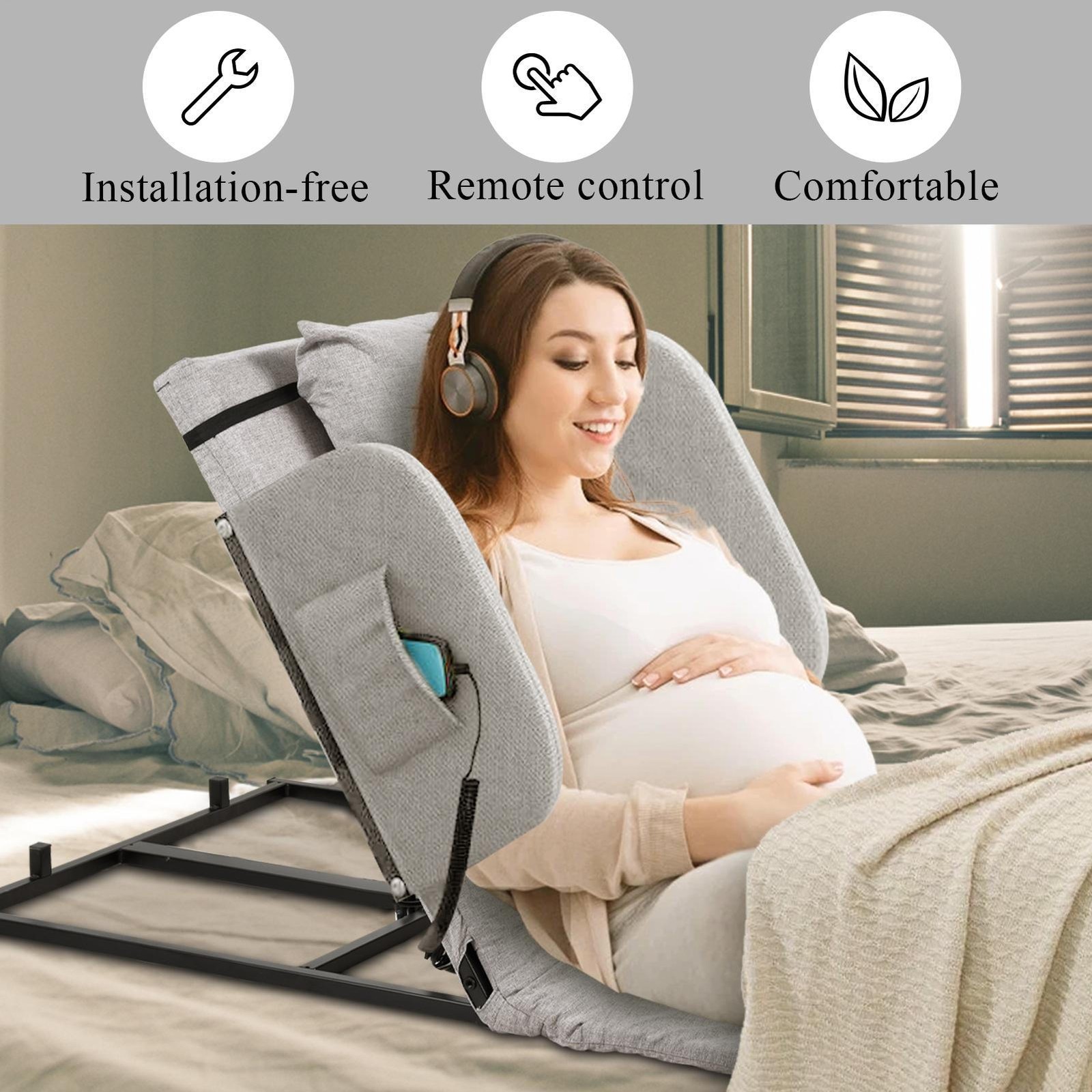 200kg/440lbs Electric Lifting Backrest Elderly Electric Lifting Bed Backrest US