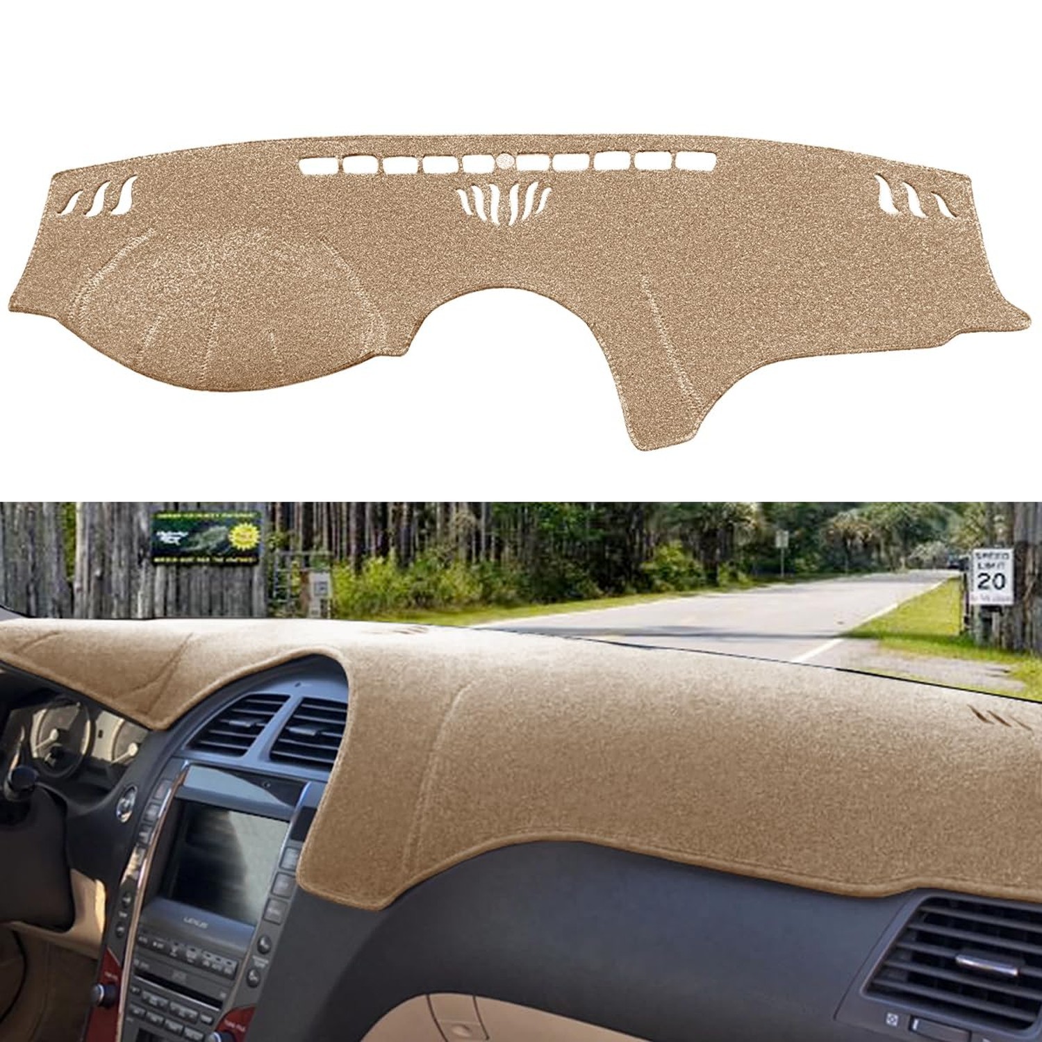 Dash Cover Mat Custom Fit for Lexus ES350 2007-2012, Dashboard Cover Pad Carp...