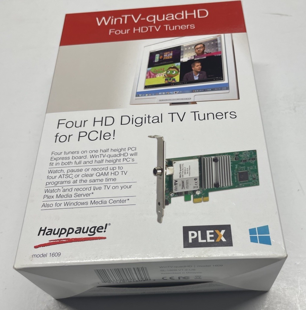Hauppauge WinTV-quadHD PCIe Card 4 HD TV Tuners ATSC/QAM 1609 PLEX Used_Open_Box